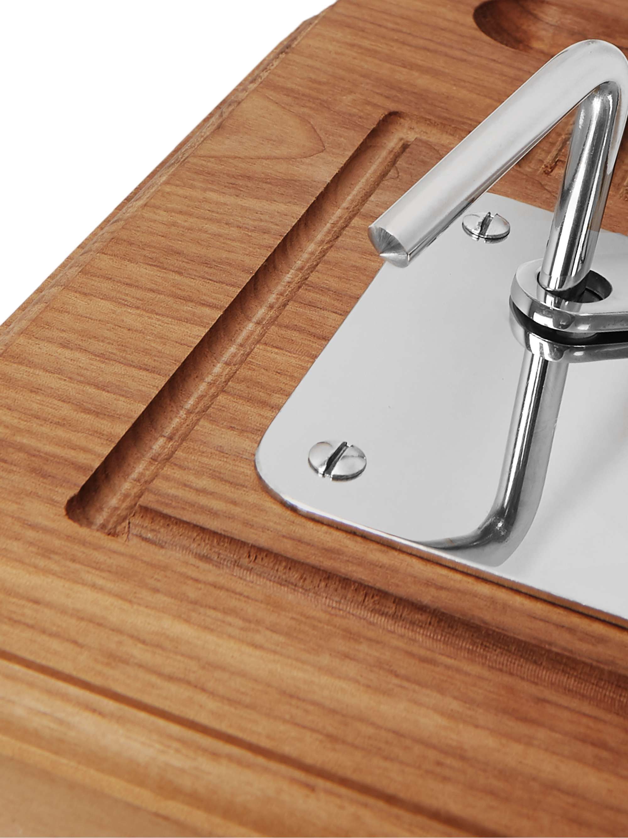 LORENZI MILANO Stainless Steel and Walnut Oyster Set