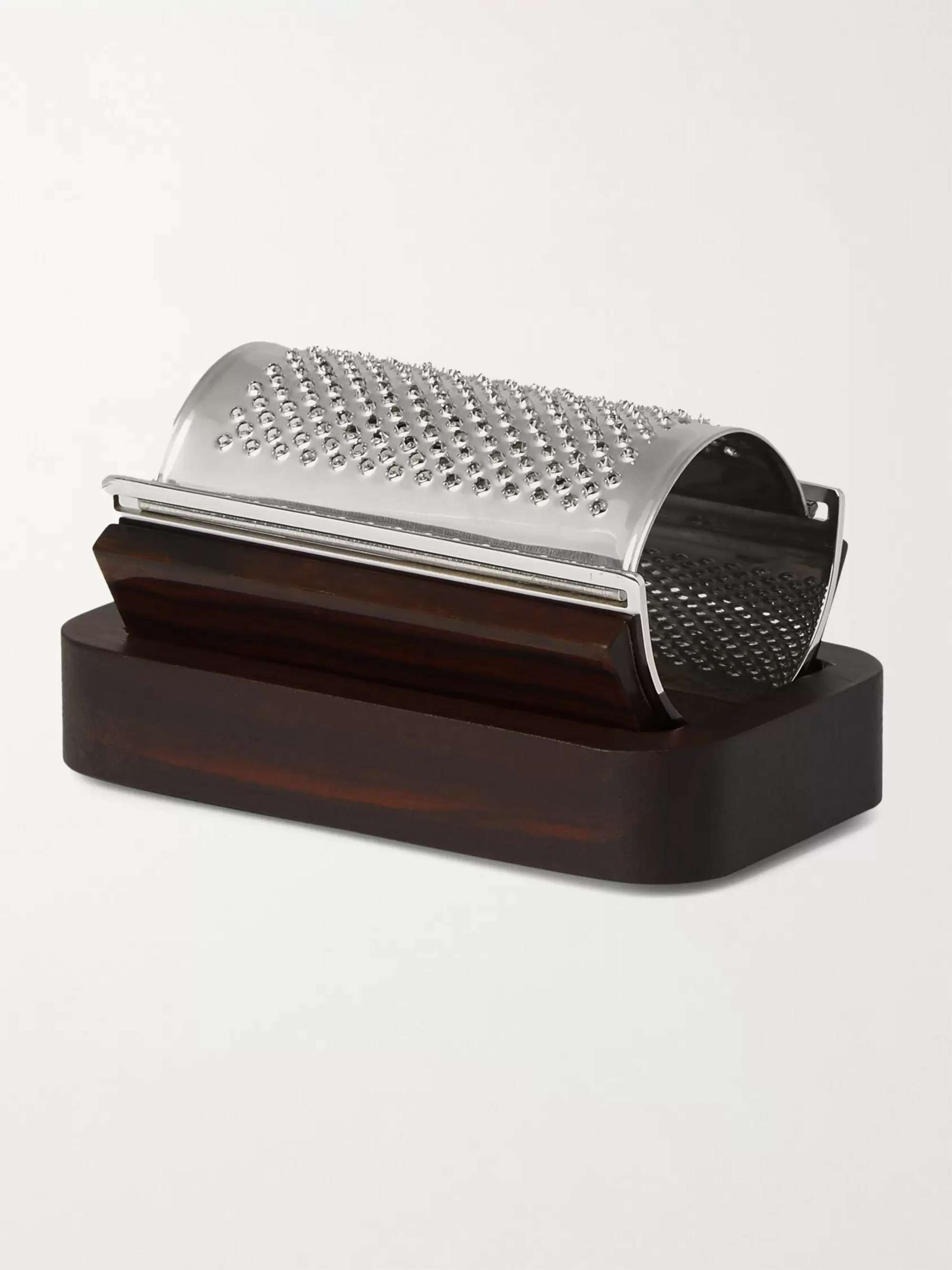 LORENZI MILANO Ebony and Stainless Steel Parmesan Grater for Men