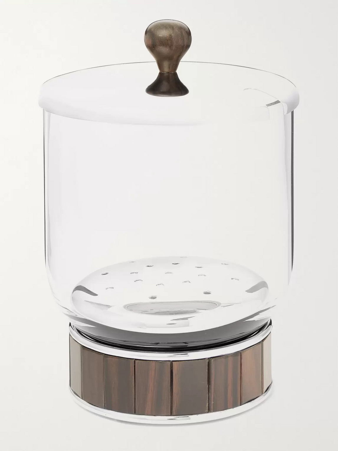 Glass, Stainless Steel and Ebony Ice Bucket — 2