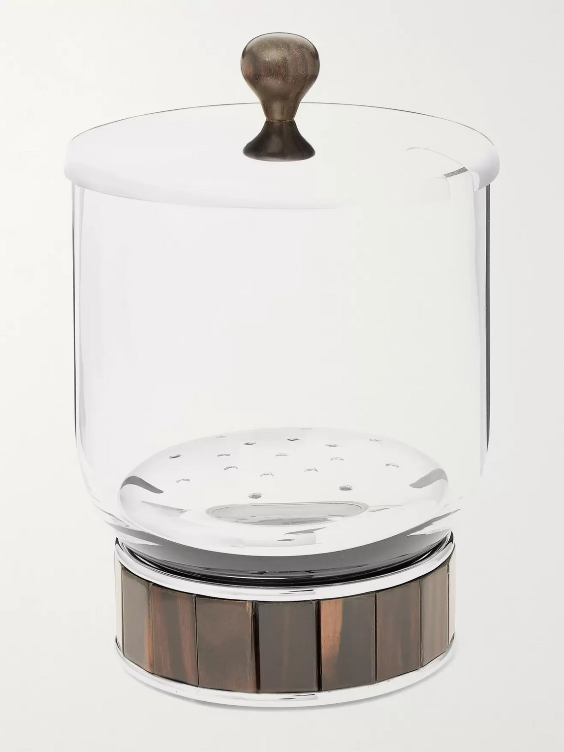 Lorenzi Milano Glass, Stainless Steel and Ebony Ice Bucket - Men