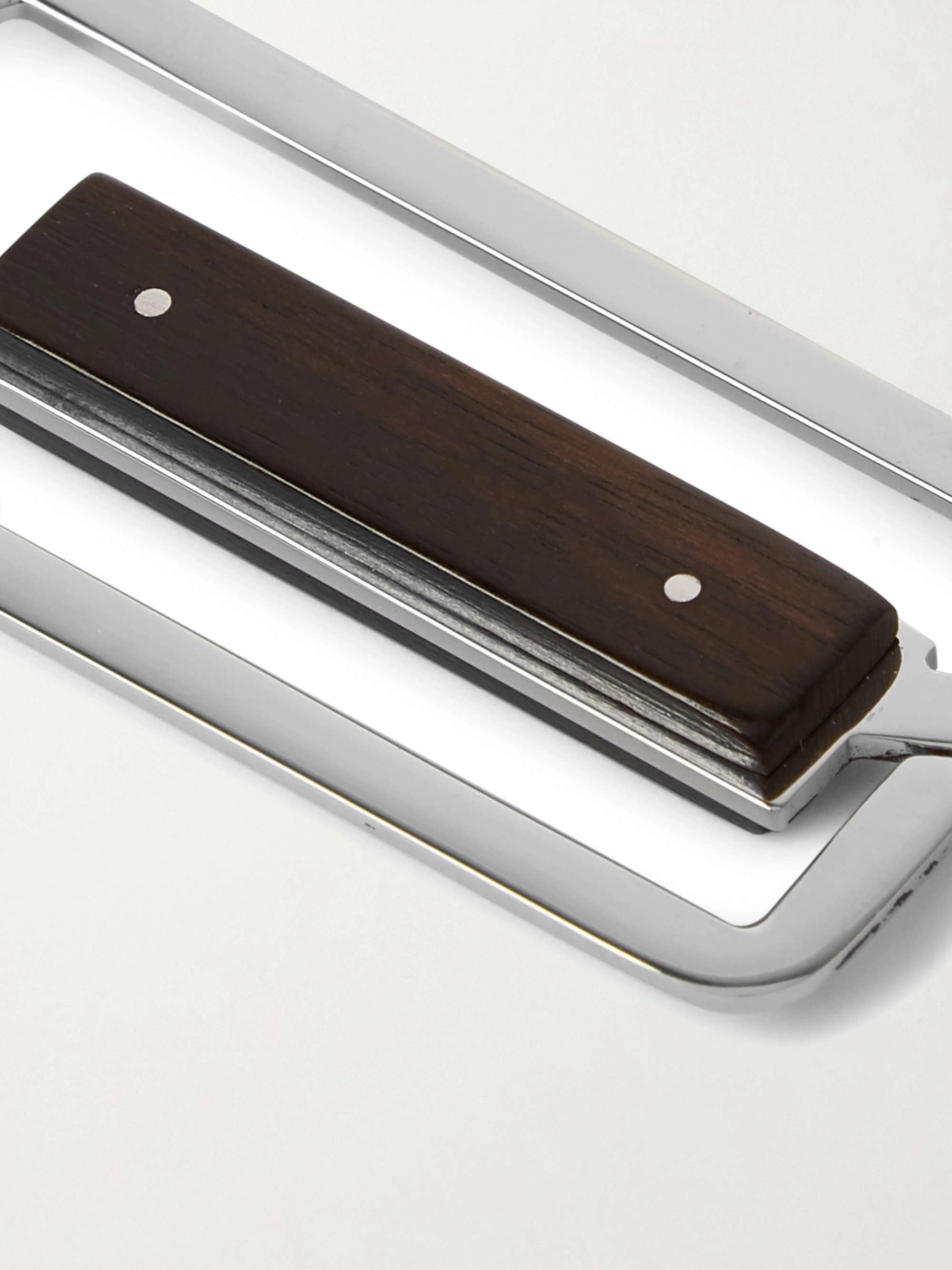 LORENZI MILANO Stainless Steel and Ebony Money Clip