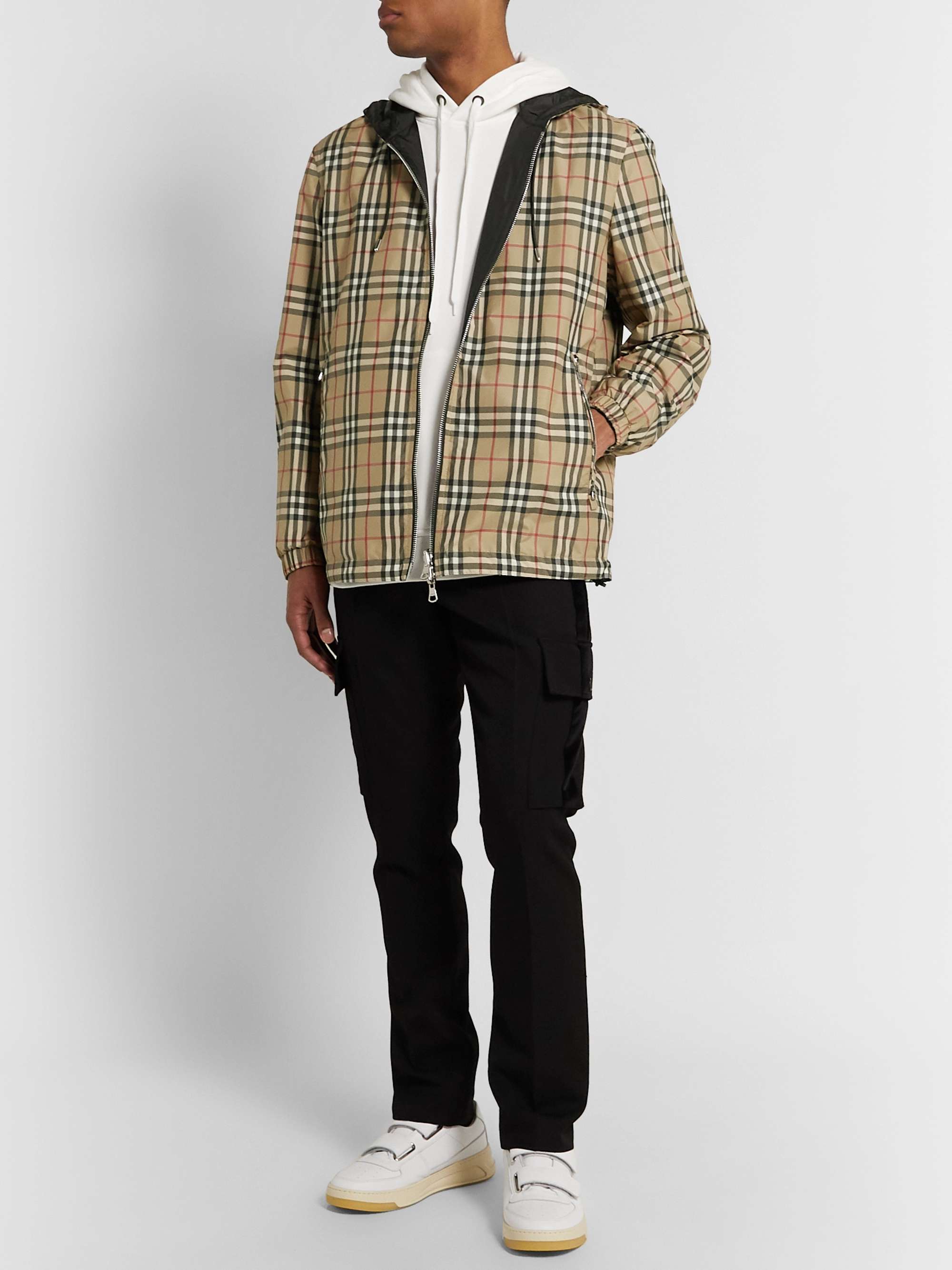 BURBERRY Reversible Checked ECONYL Hooded Jacket for Men | MR PORTER