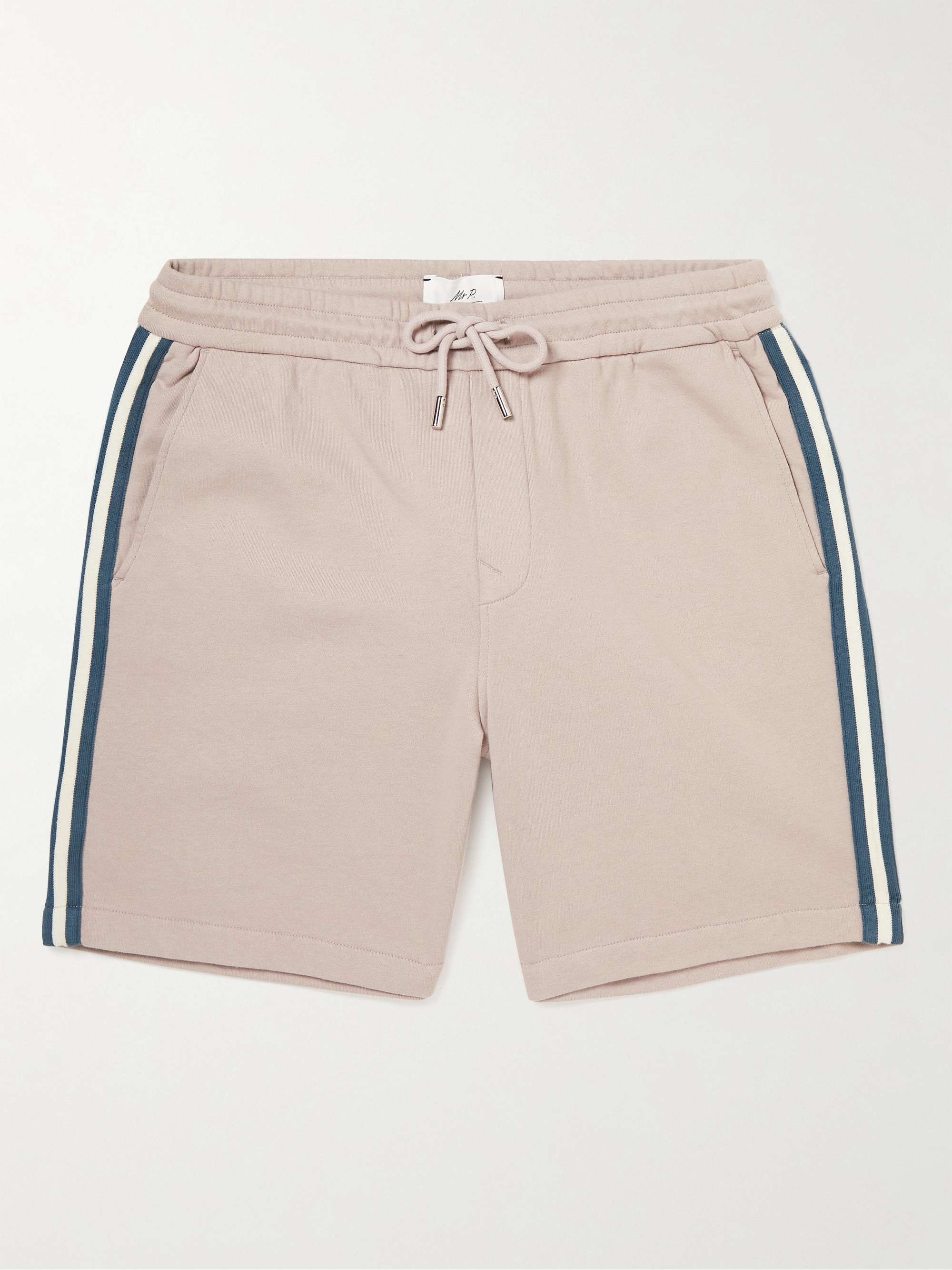 MR P. Striped Organic Cotton-Jersey Drawstring Shorts for Men | MR PORTER