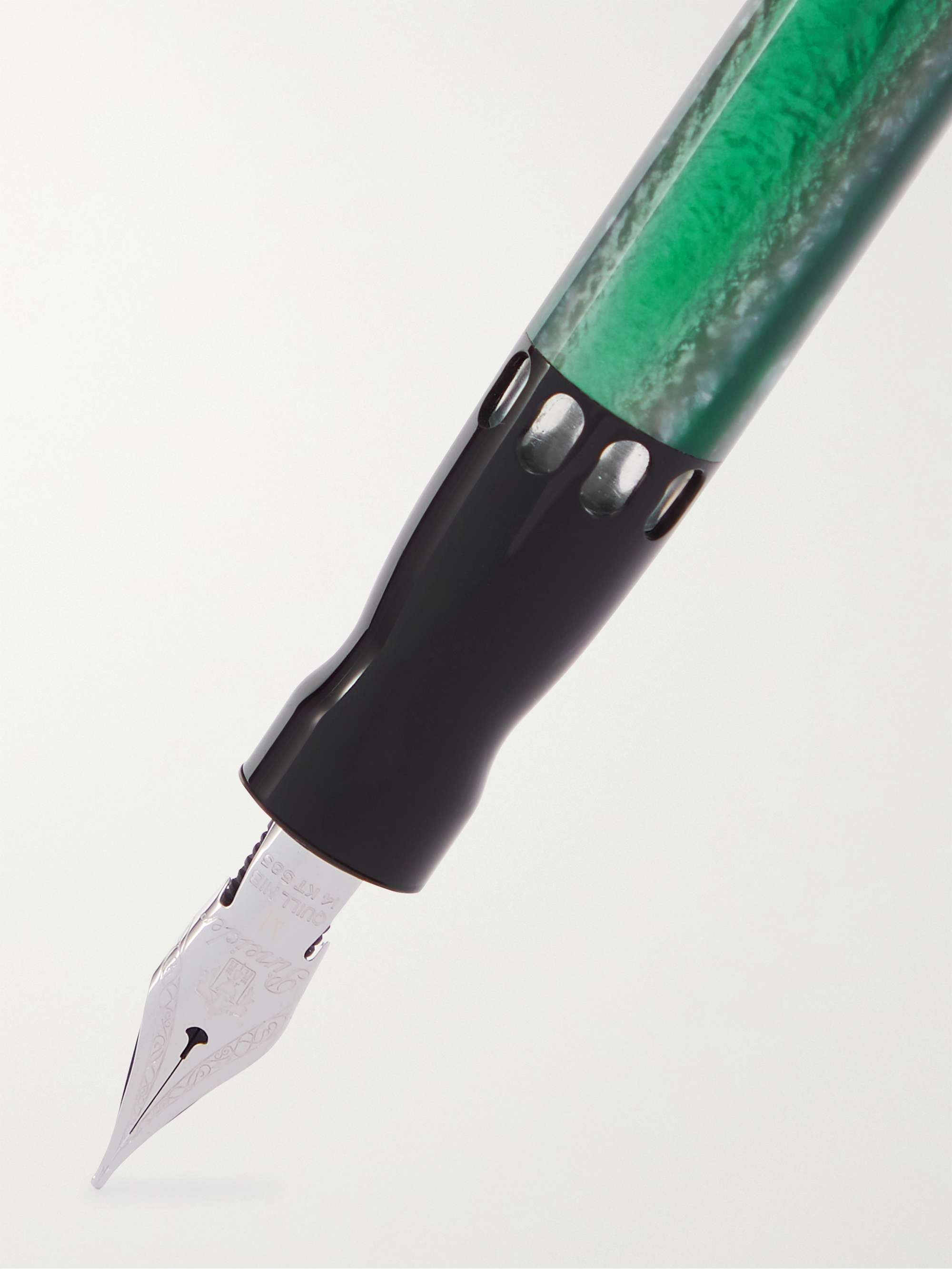 PINEIDER Limited Edition Arco Resin and 14-Karat White Gold Fountain Pen