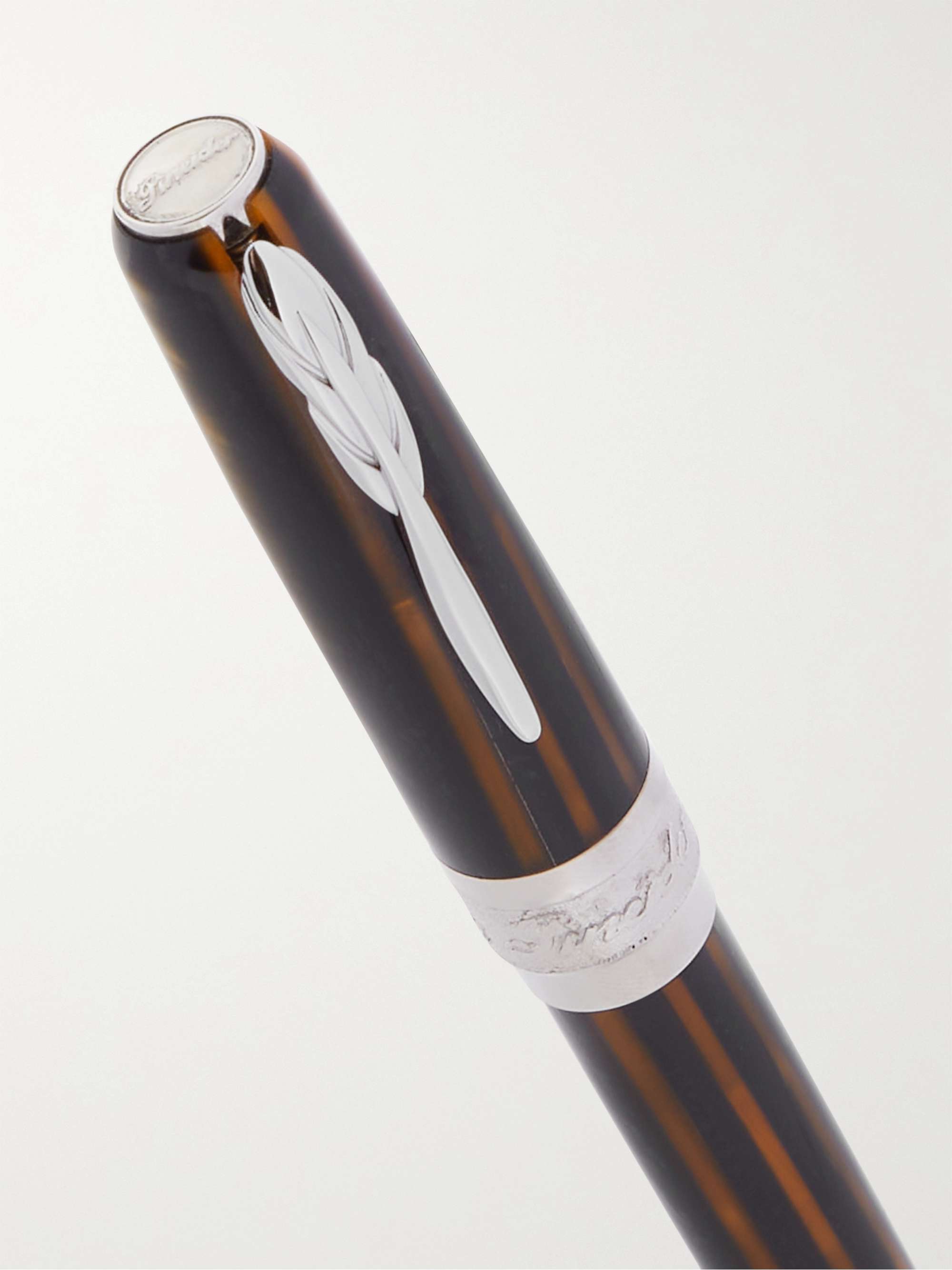 PINEIDER Limited Edition Arco Resin and 14-Karat White Gold Fountain Pen