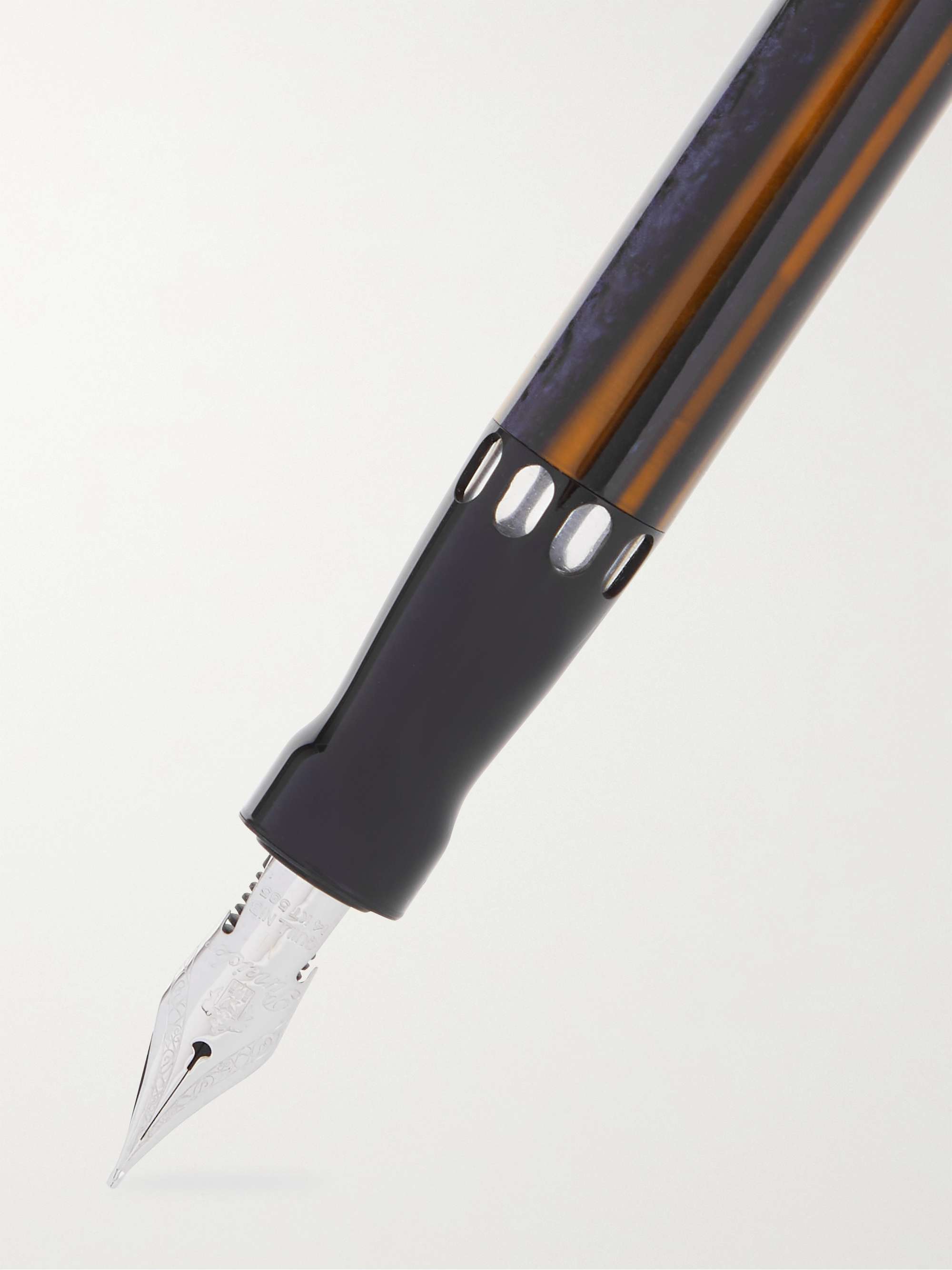 PINEIDER Limited Edition Arco Resin and 14-Karat White Gold Fountain Pen