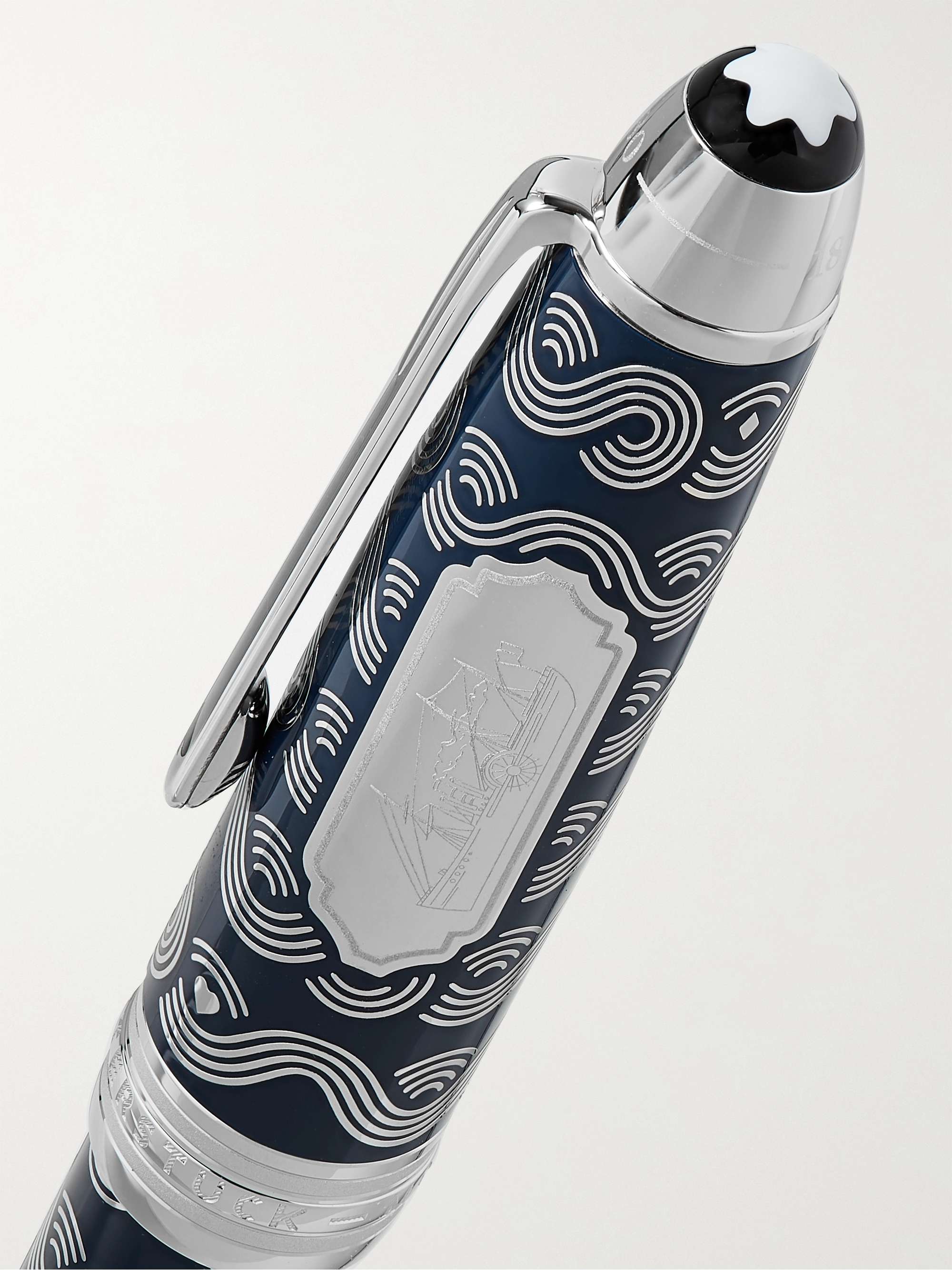 MONTBLANC Meisterstück LeGrand Traveller Resin and Gold- and Platinum-Plated Fountain Pen