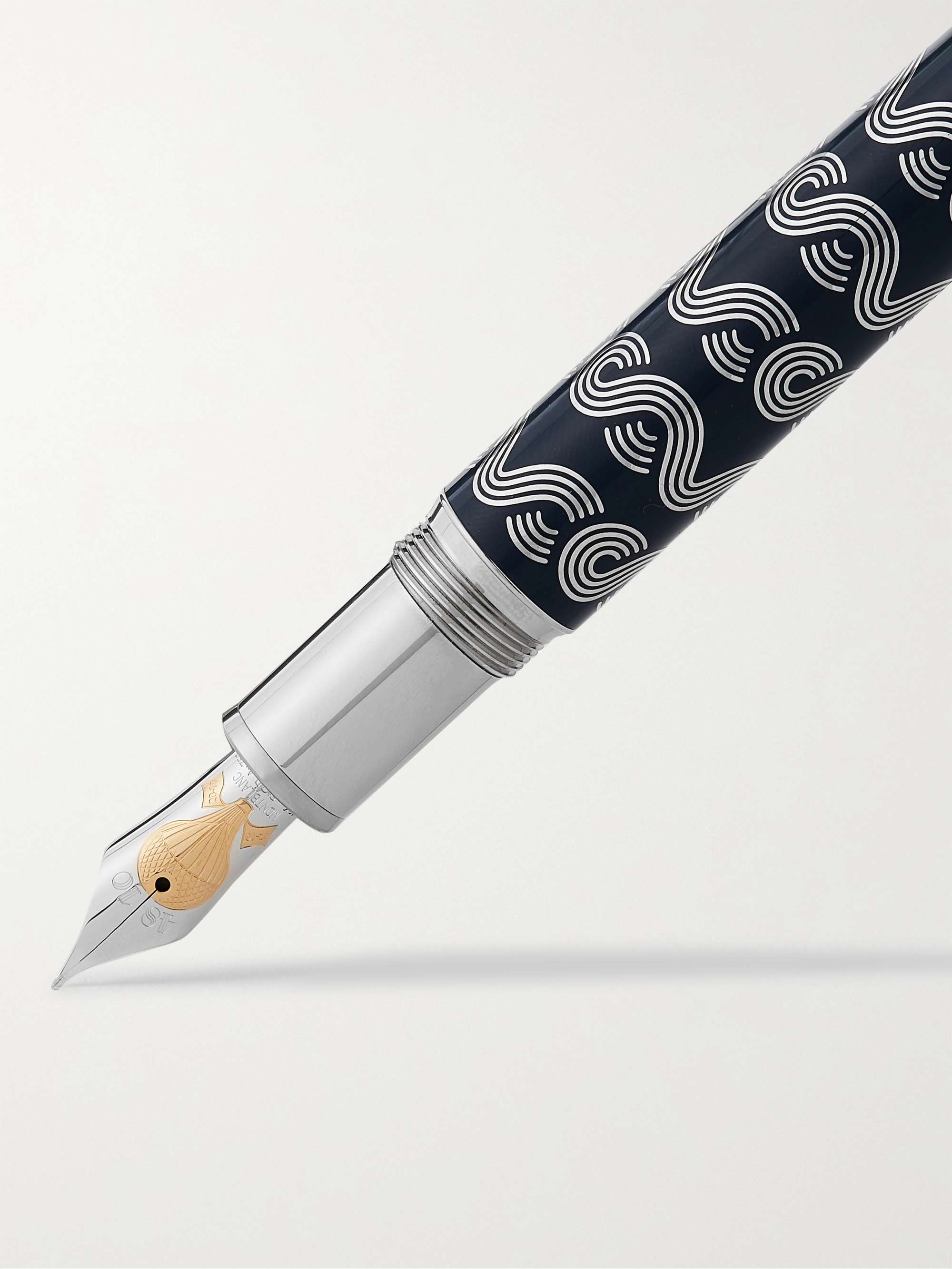 MONTBLANC Meisterstück LeGrand Traveller Resin and Gold- and Platinum-Plated Fountain Pen