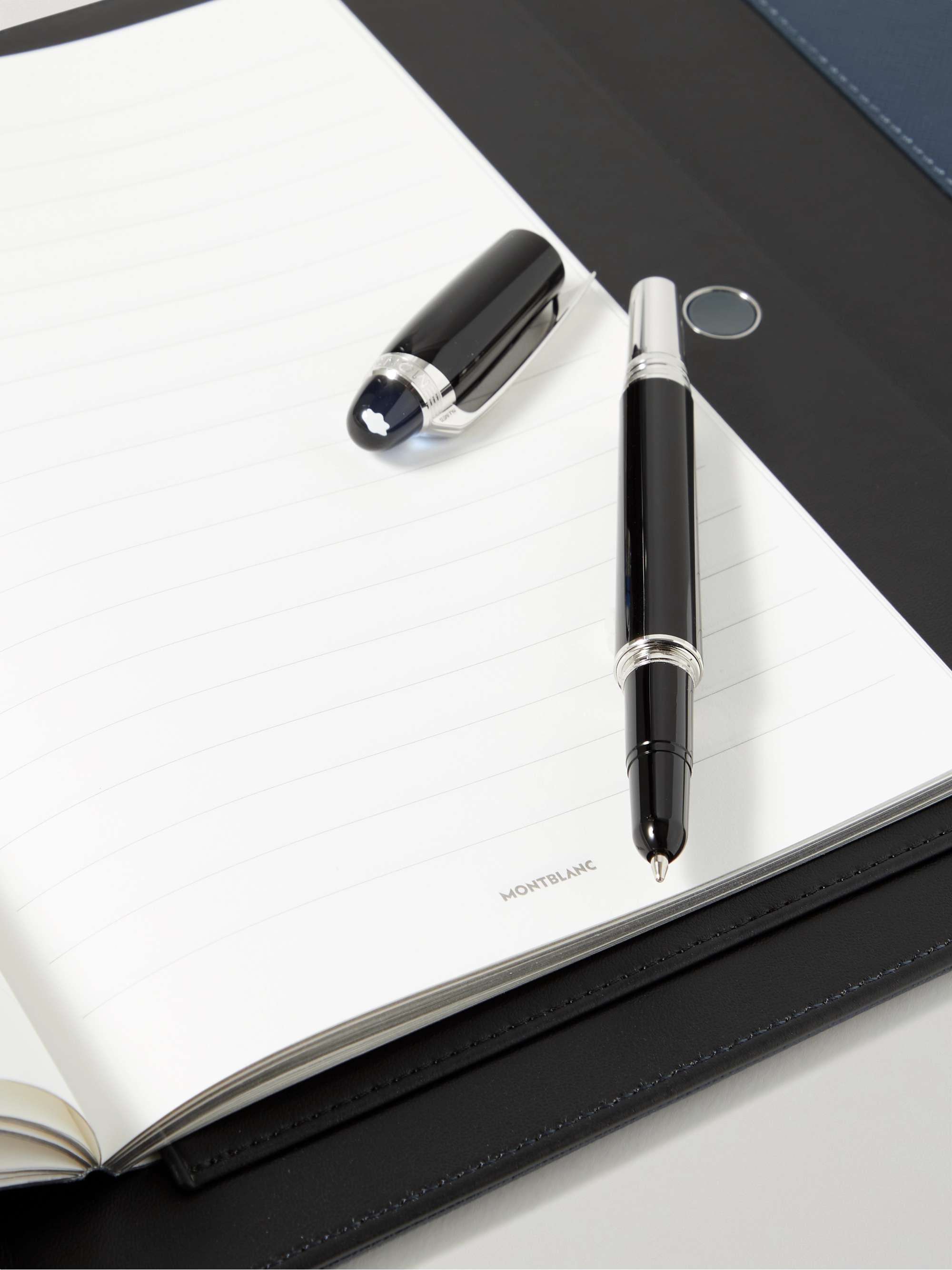 MONTBLANC Augmented Paper Cross-Grain Leather Notebook and Pen Set