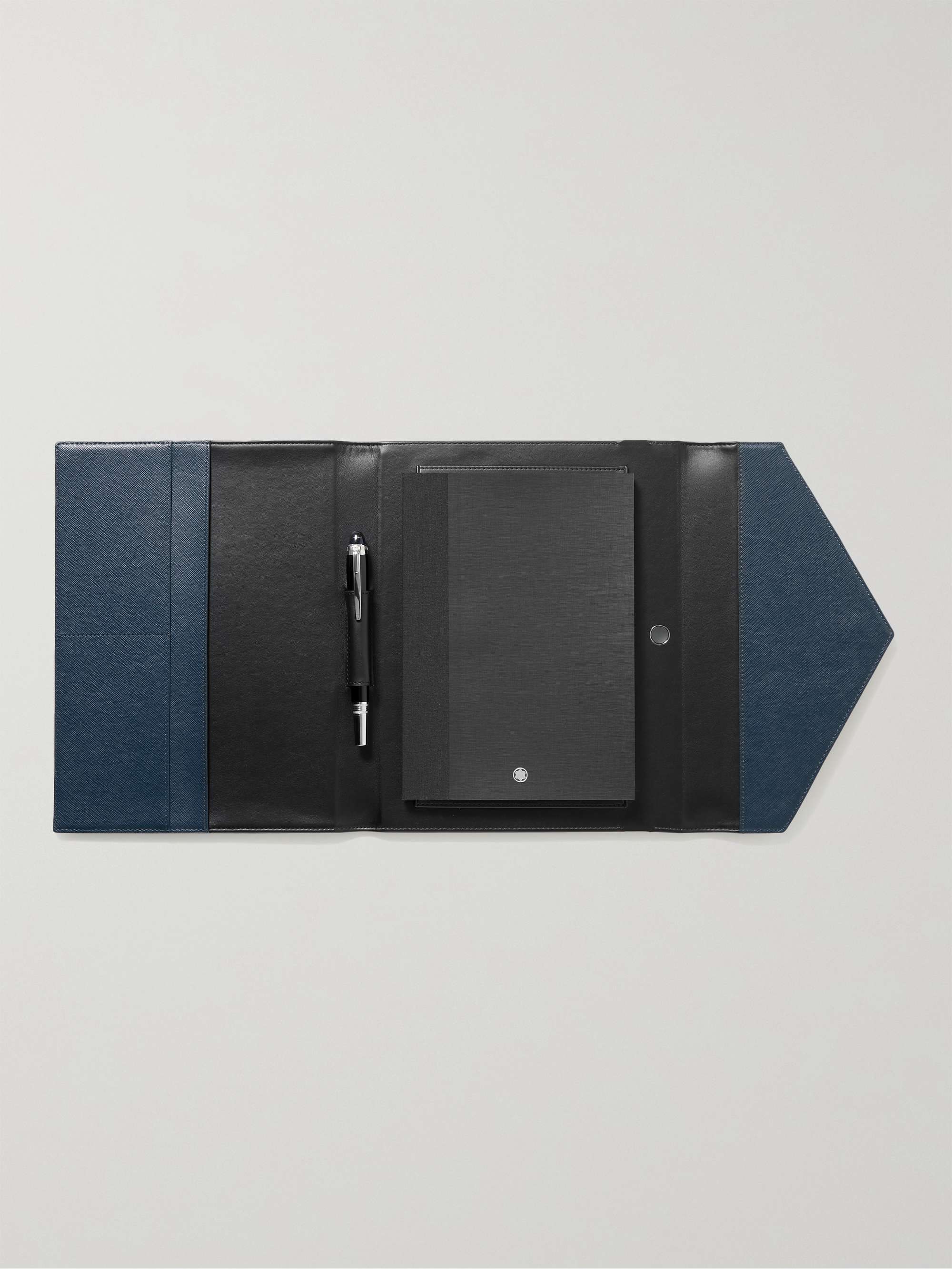 MONTBLANC Augmented Paper Cross-Grain Leather Notebook and Pen Set