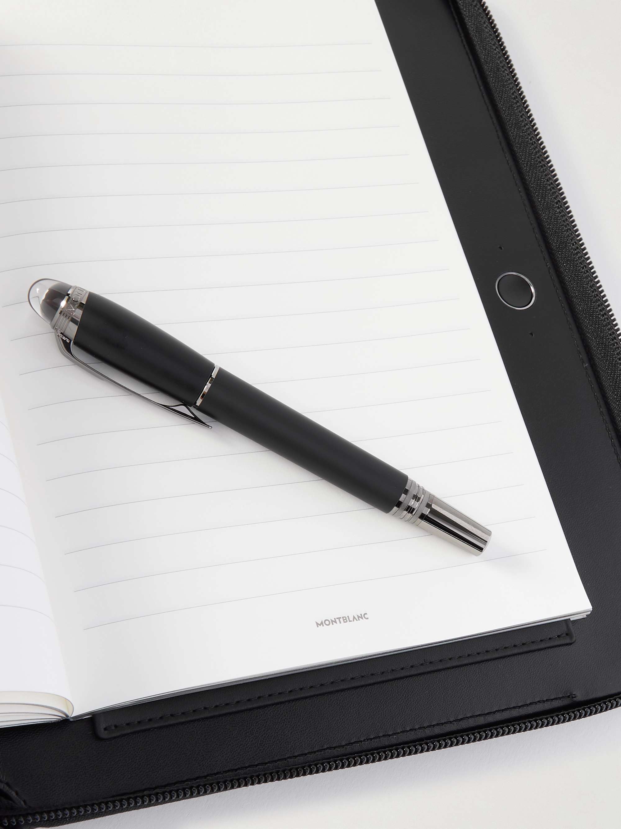 MONTBLANC Augmented Paper Logo-Embossed Leather Notebook and Pen Set