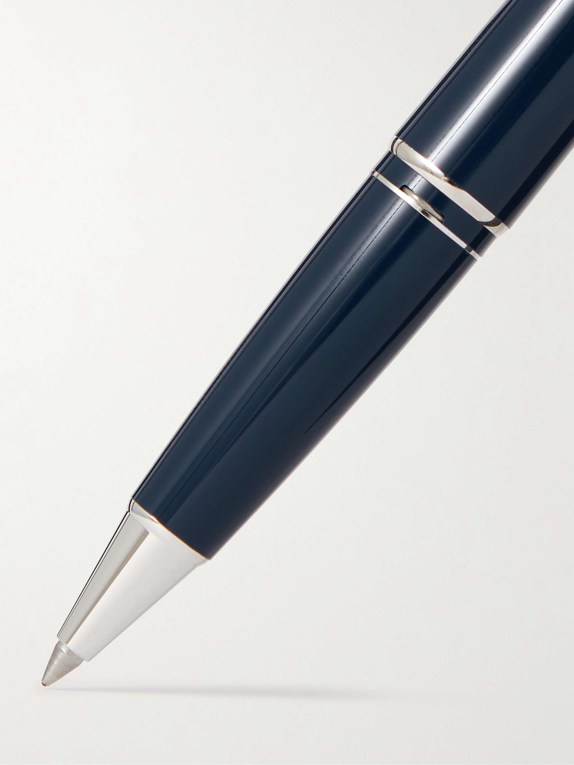 MONTBLANC Pix Resin and Platinum-Plated Rollerball Pen and Meisterstück Leather Cardholder Gift Set
