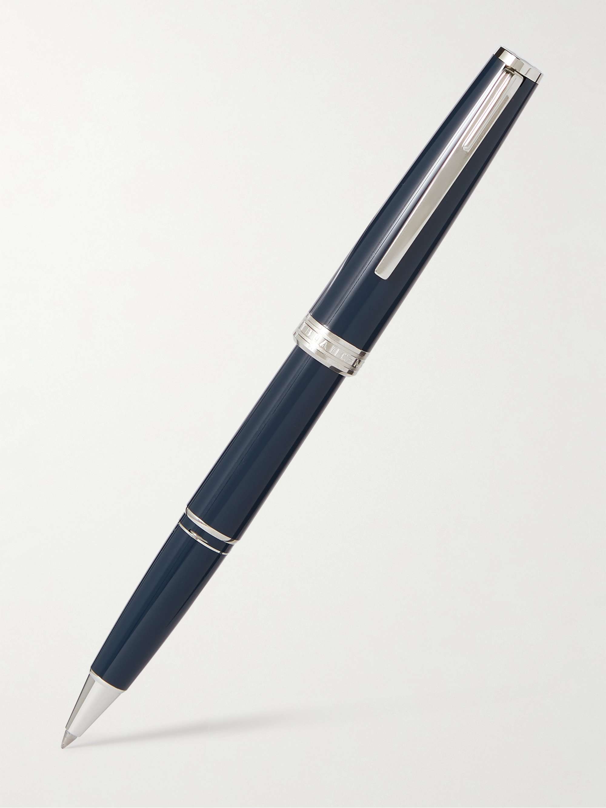 MONTBLANC Pix Resin and Platinum-Plated Rollerball Pen and Meisterstück Leather Cardholder Gift Set