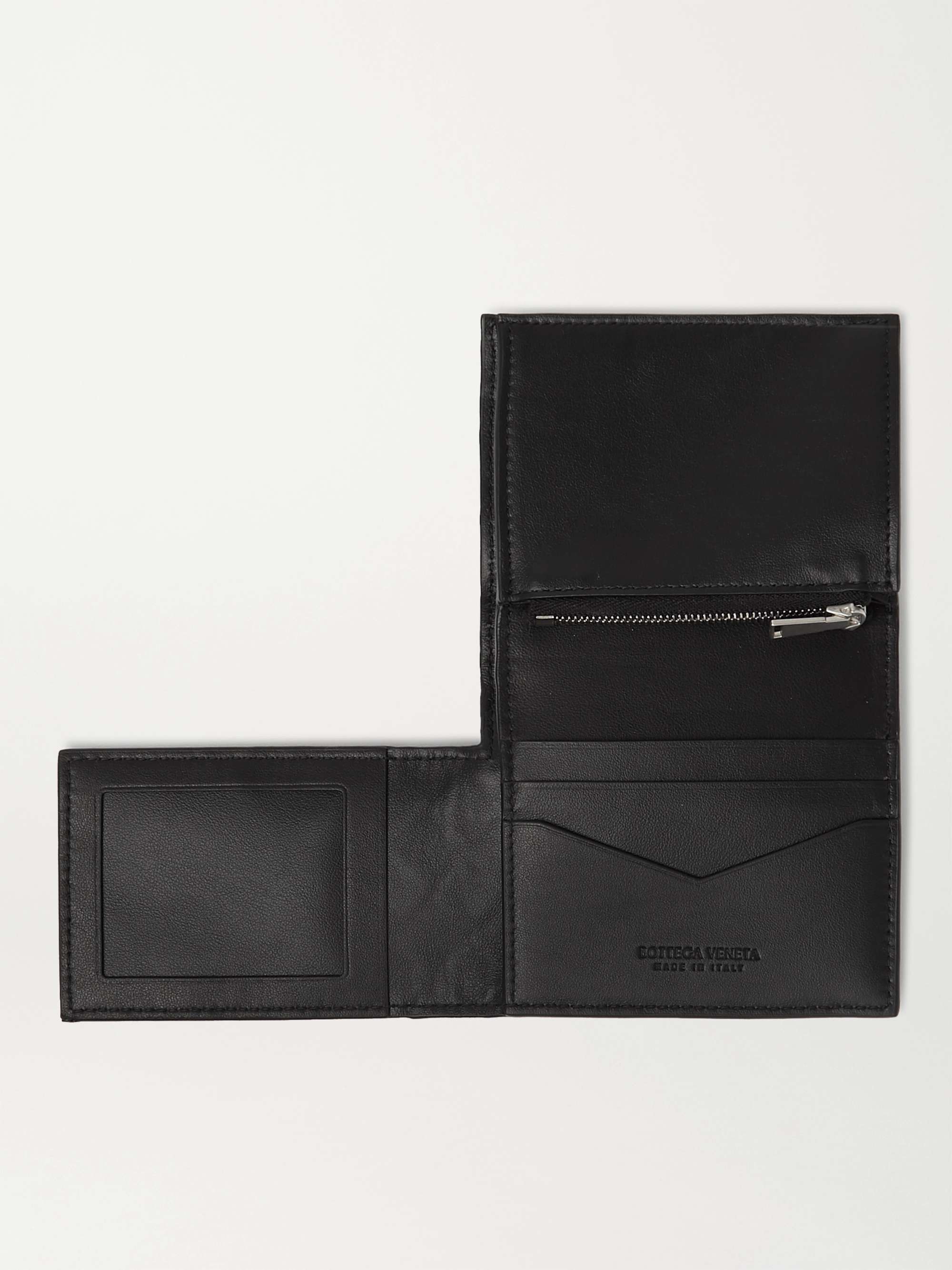 Intrecciato Leather Trifold Wallet