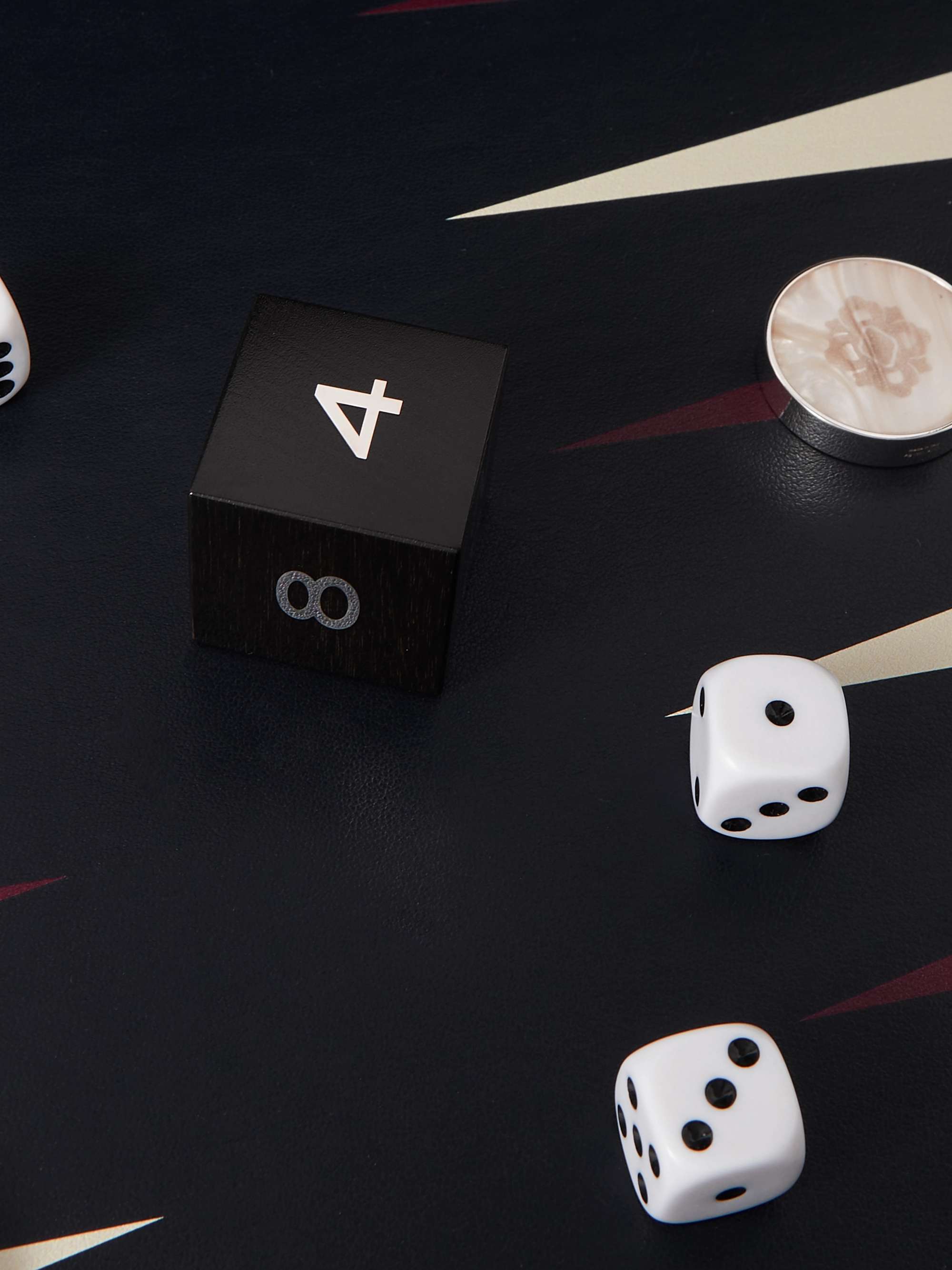 BUCCELLATI Icona Cross-Grain Leather Backgammon Set