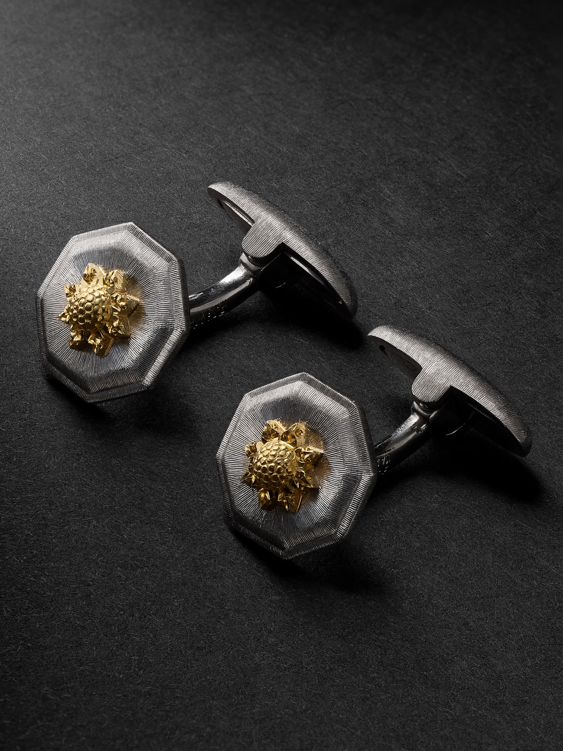 Buccellati Macri Classica Sterling Silver And 18-karat Gold Cufflinks