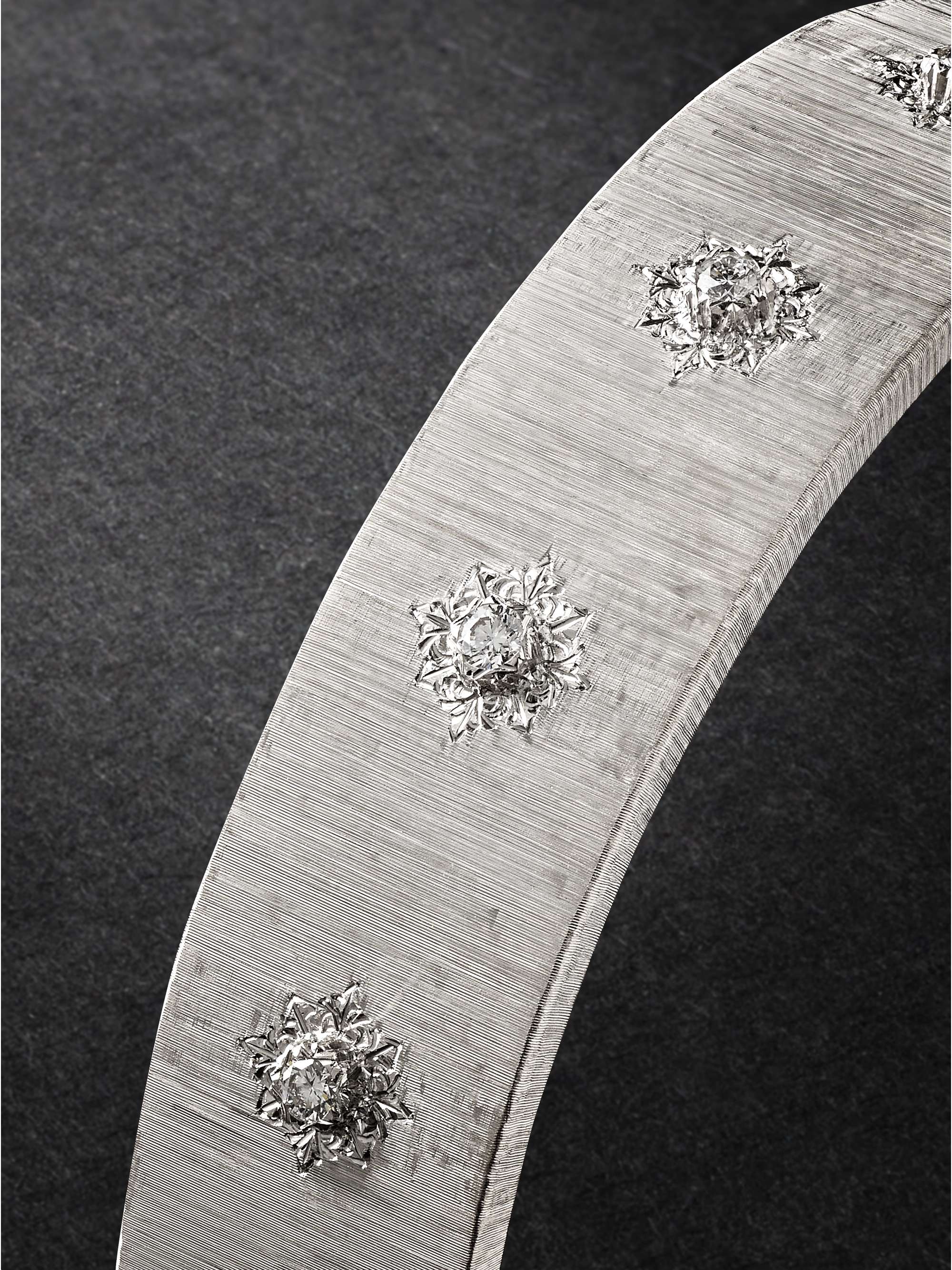 BUCCELLATI Macri White Gold Diamond Cuff