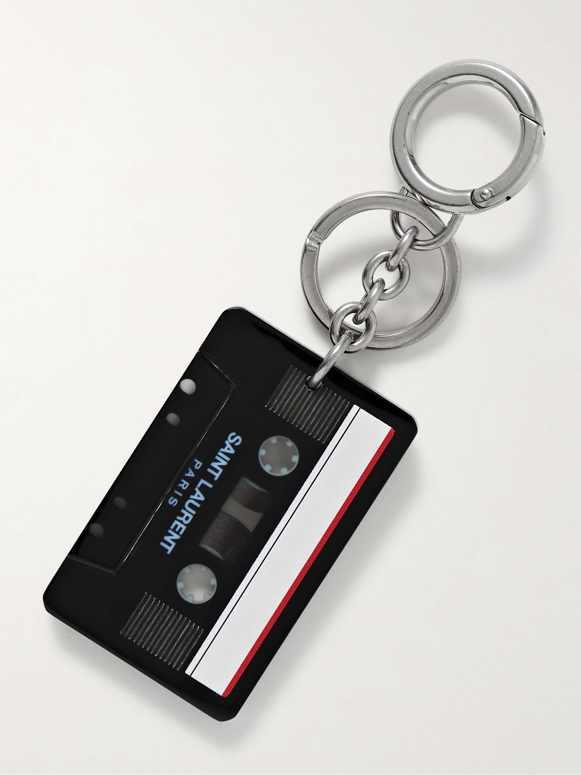 Saint Laurent Cassette Tape Keyring - Black - Men