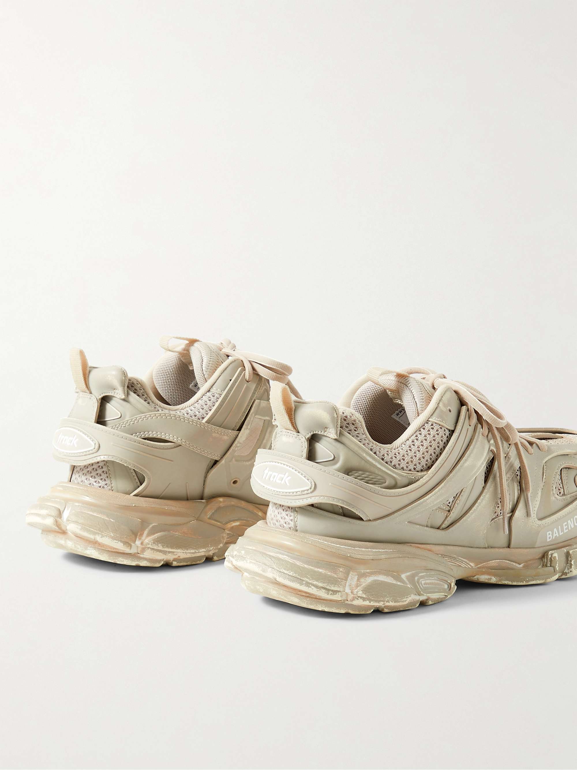 BALENCIAGA Track Faded Nylon, Mesh and Rubber Sneakers