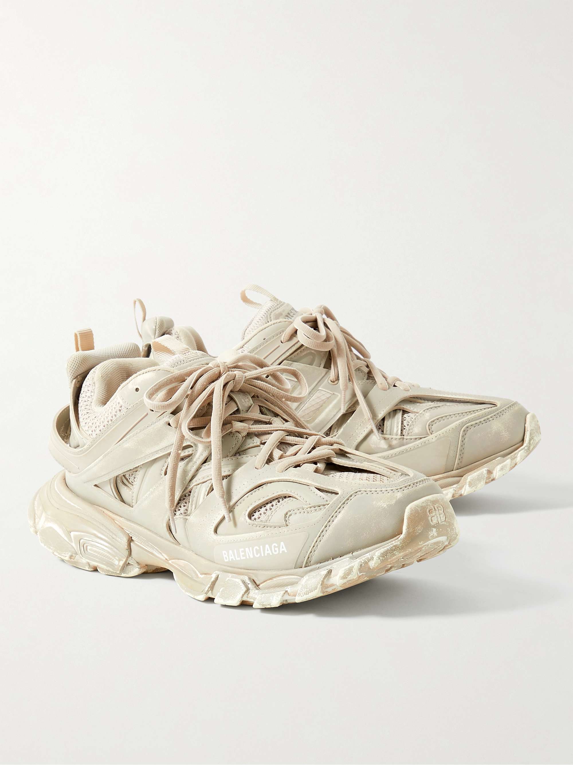 BALENCIAGA Track Faded Nylon, Mesh and Rubber Sneakers