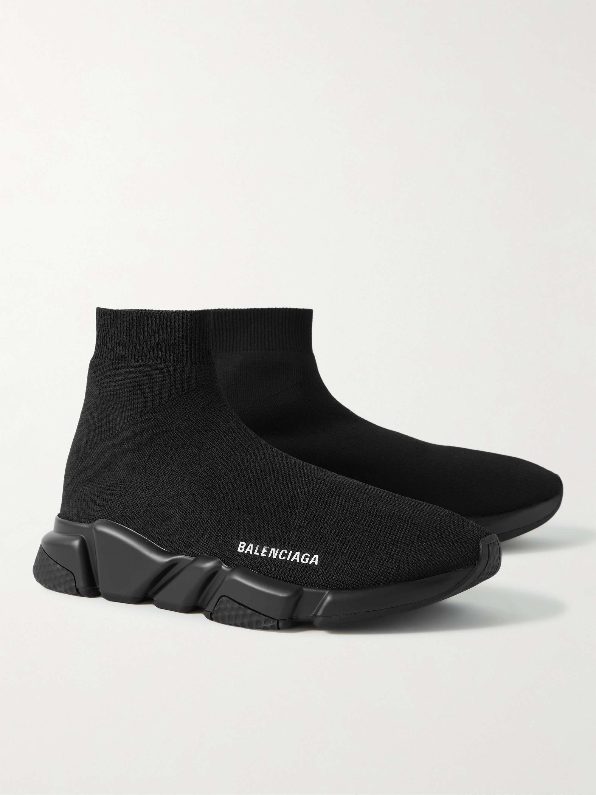 BALENCIAGA Speed Stretch-Knit Slip-On Sneakers