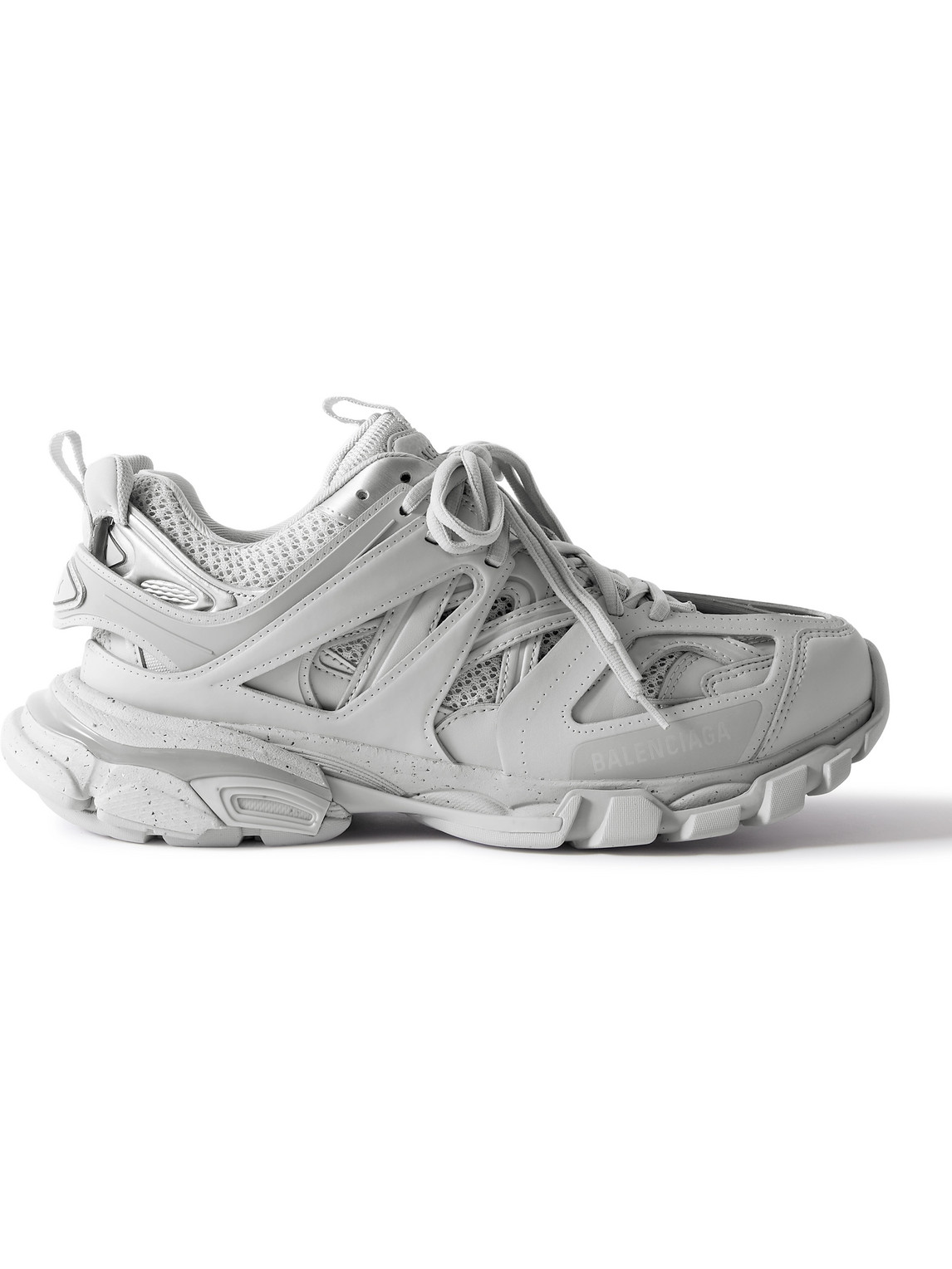 Shop Balenciaga Track Recycled Mesh And Nylon Sneakers In Gray