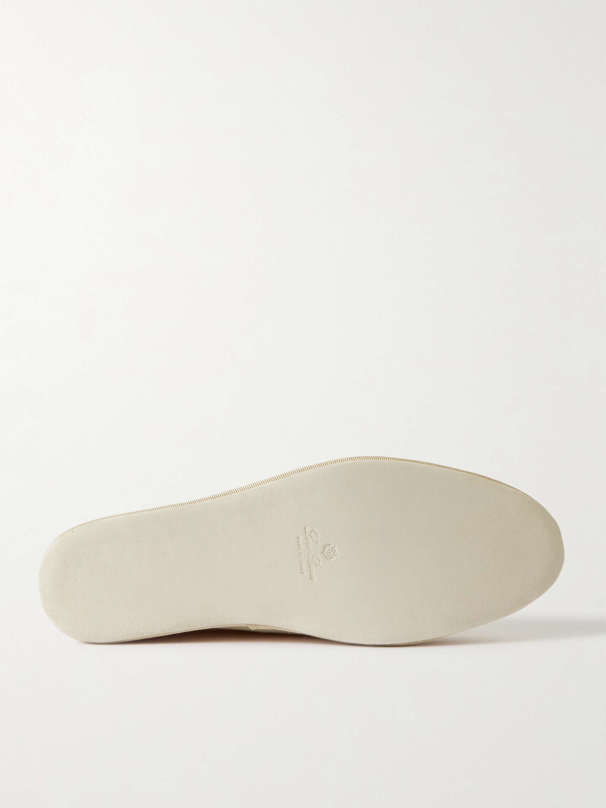 LORO PIANA Logo-Embroidered Cashmere Slippers