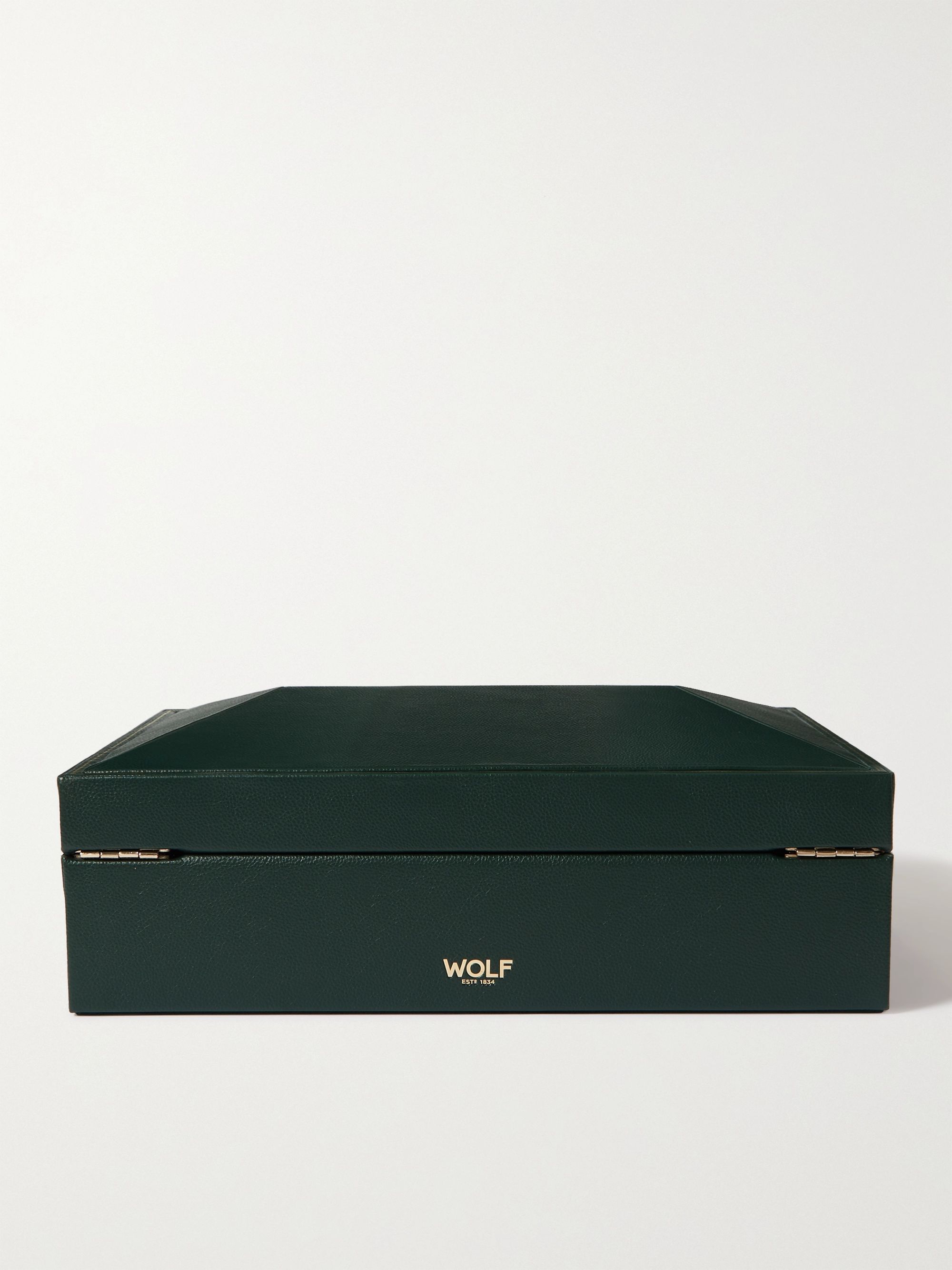 WOLF Analog/Shift Pebble-Grain Vegan Leather Ten-Piece Watch Box