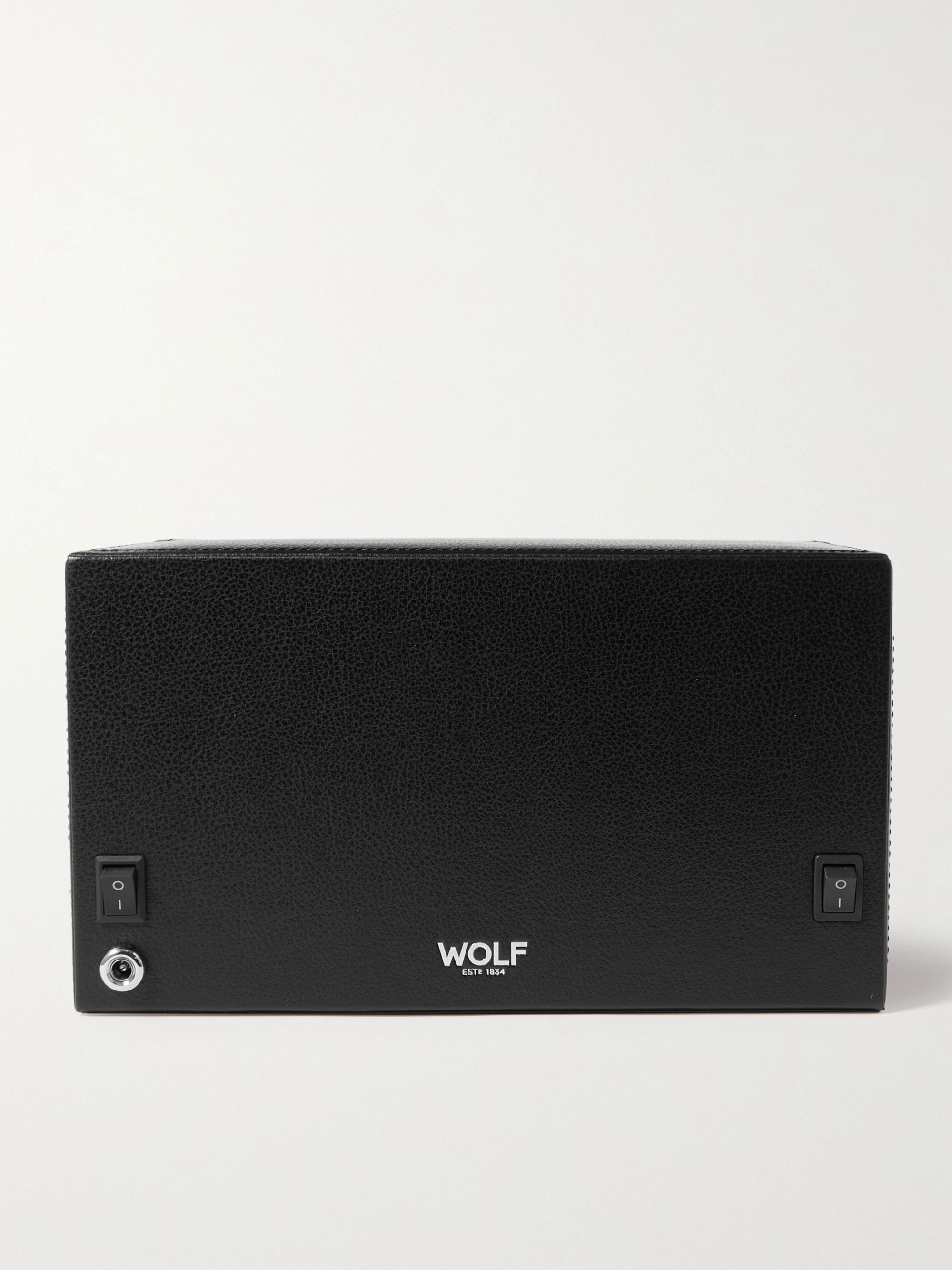 WOLF Club Full-Grain Vegan Leather Double Watch Winder