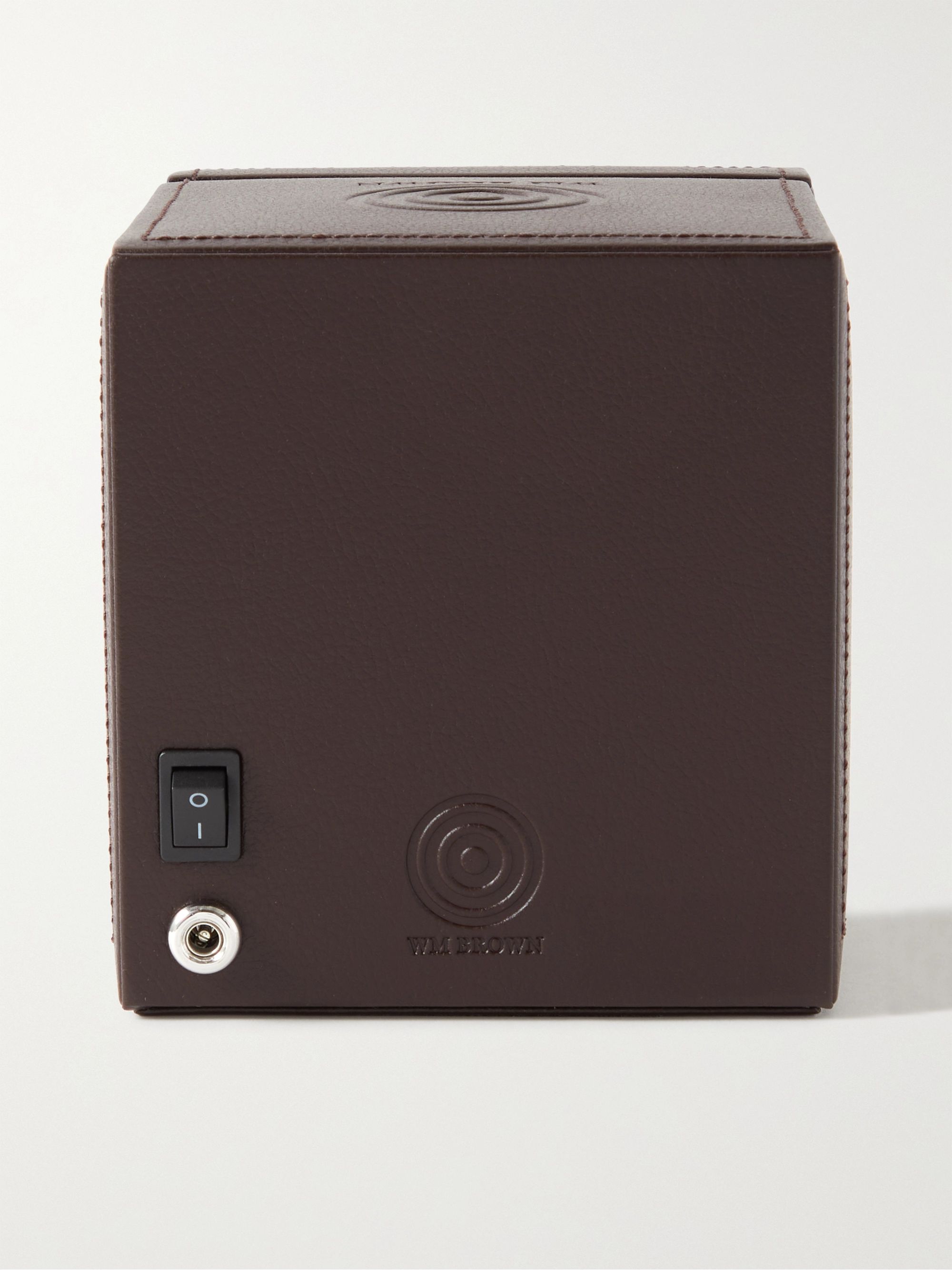 WOLF + WM Brown Full-Grain Leather Single Watch Winder