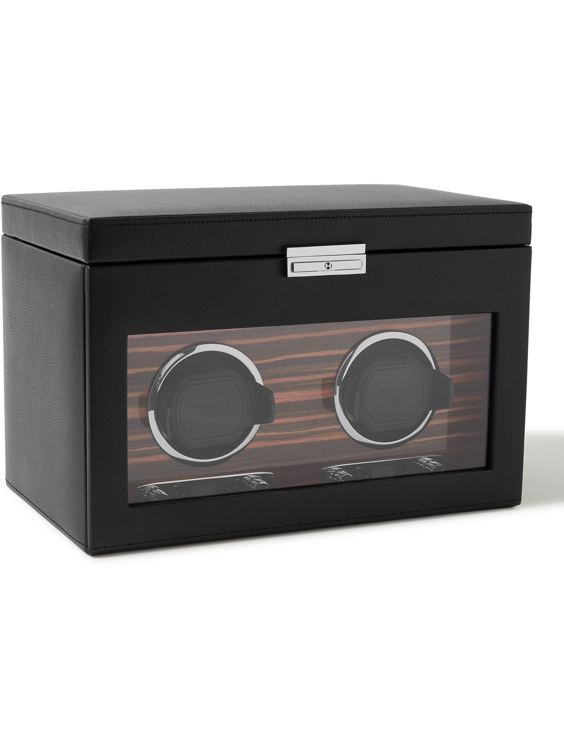 Roadster Pebble-Grain Vegan Leather Double Watch Winder