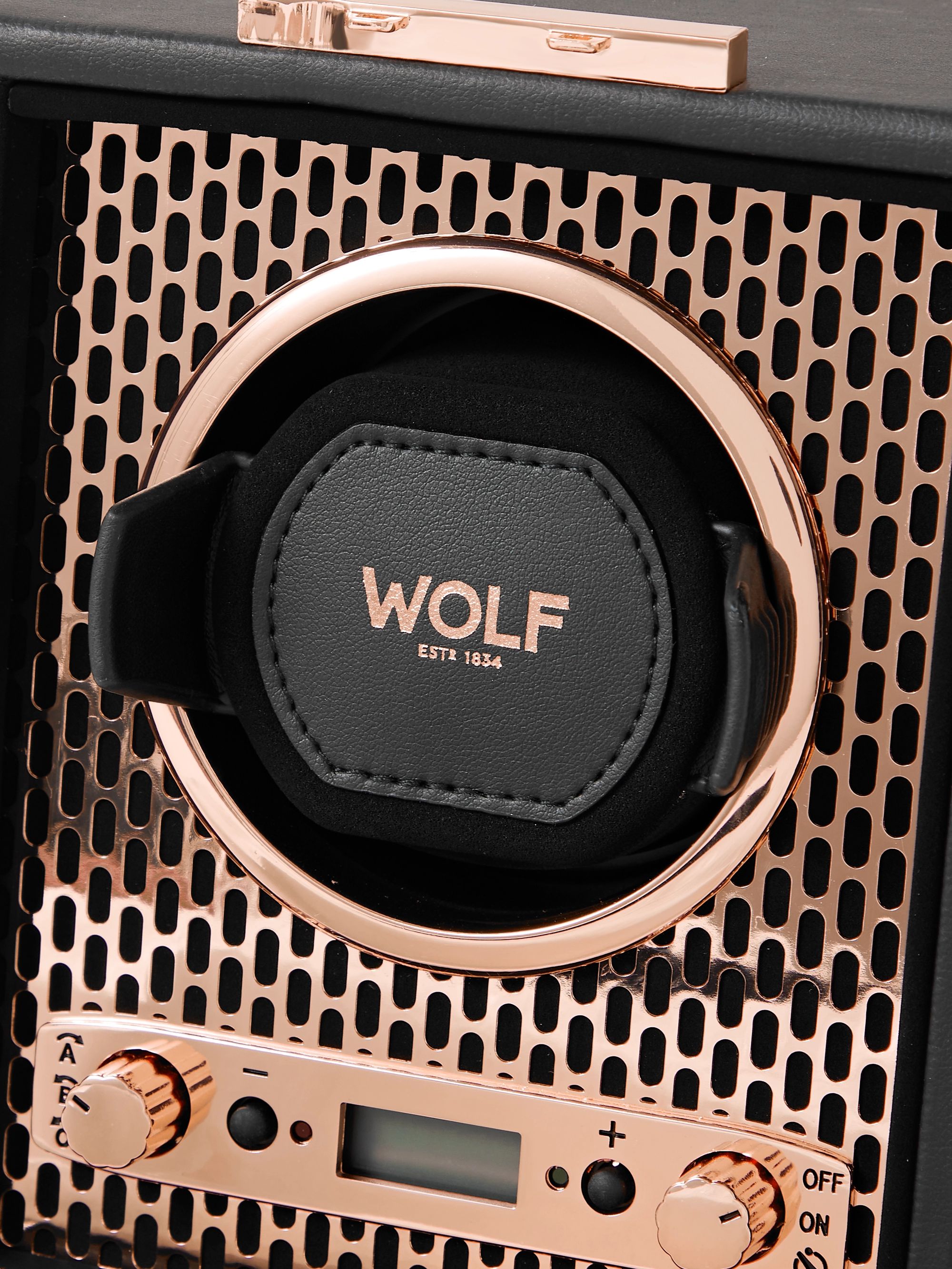 WOLF Axis Vegan Leather Single Watch Winder