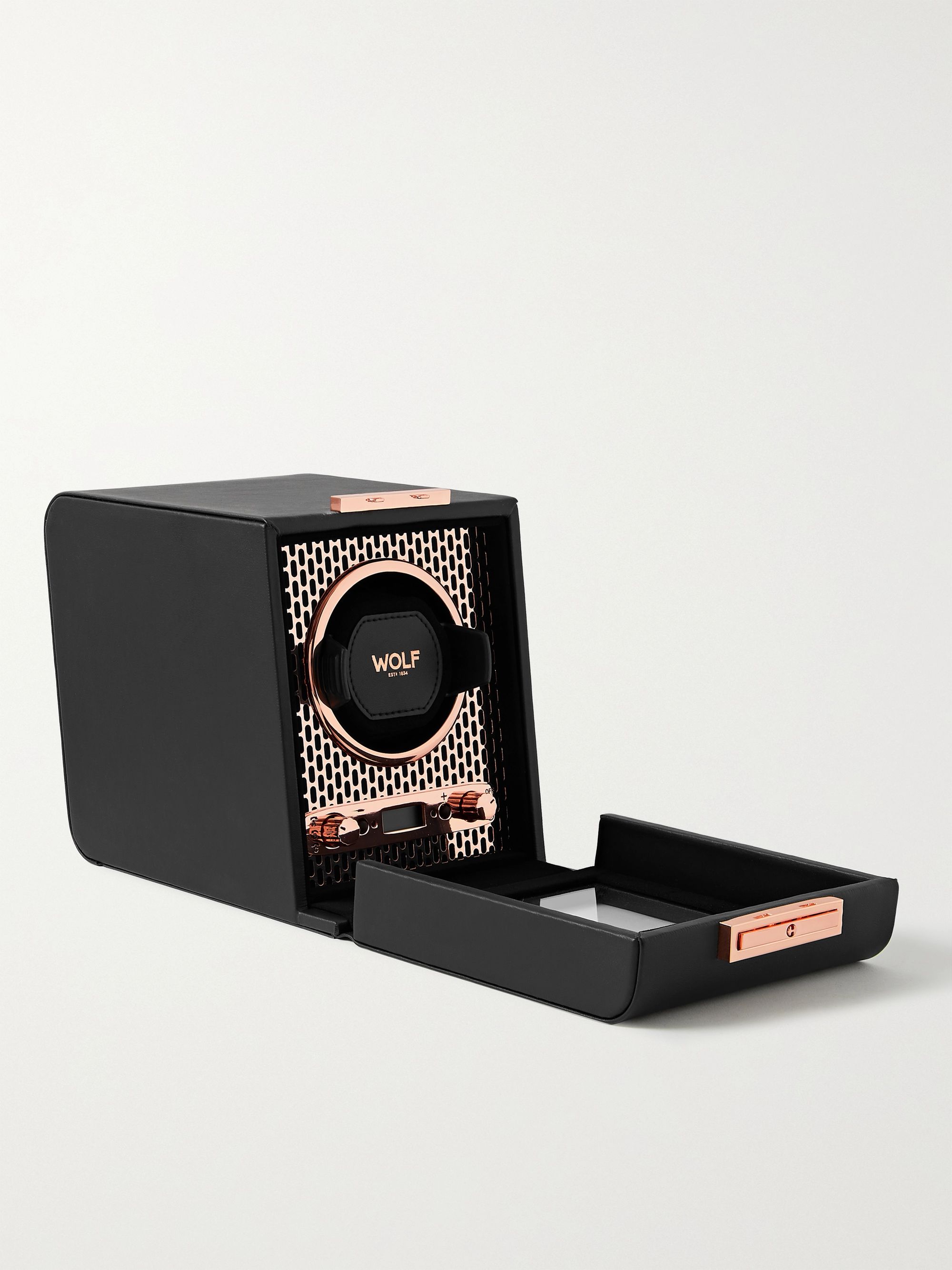 WOLF Axis Vegan Leather Single Watch Winder