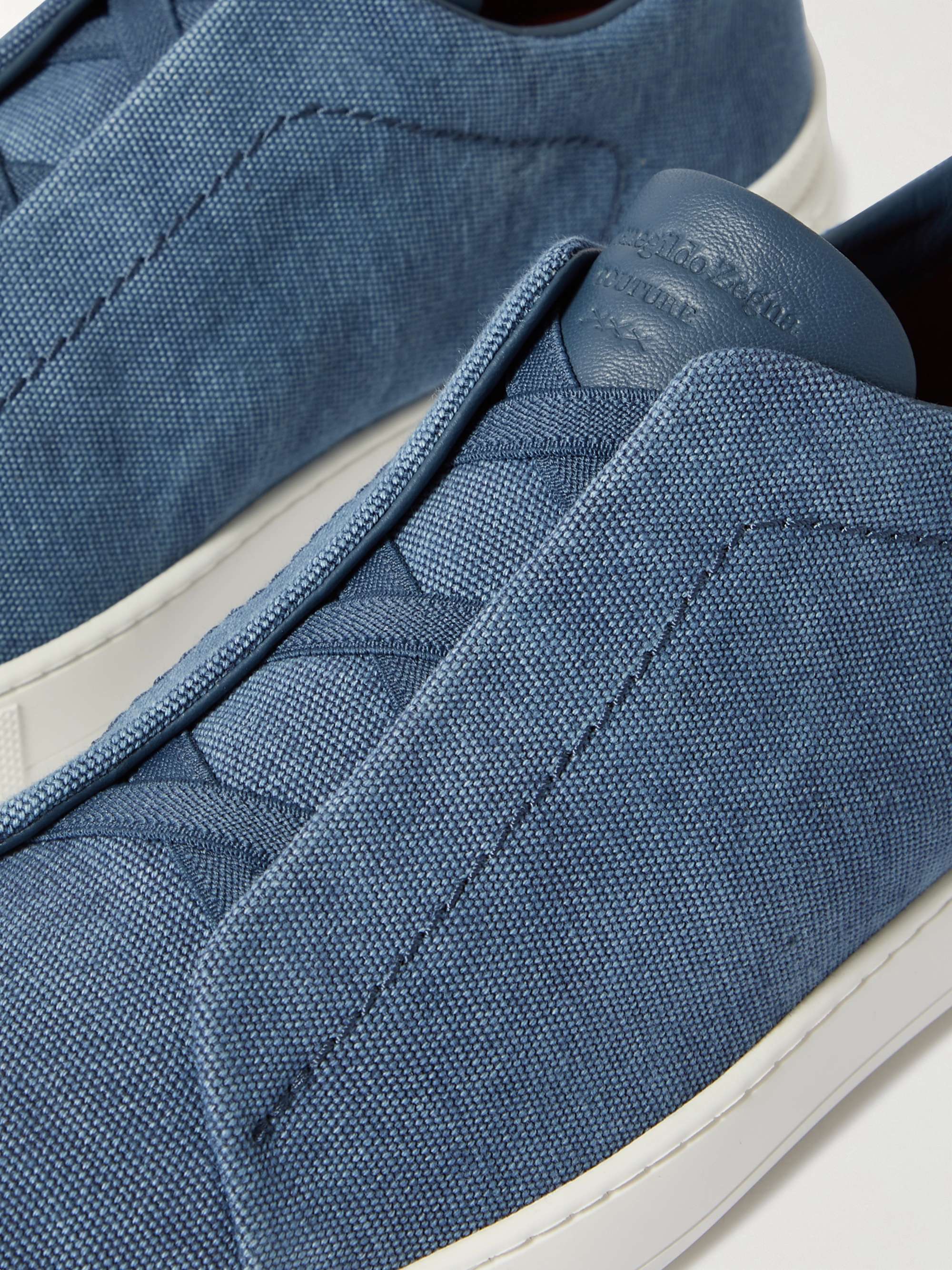 ZEGNA Cotton-Canvas Slip-On Sneakers