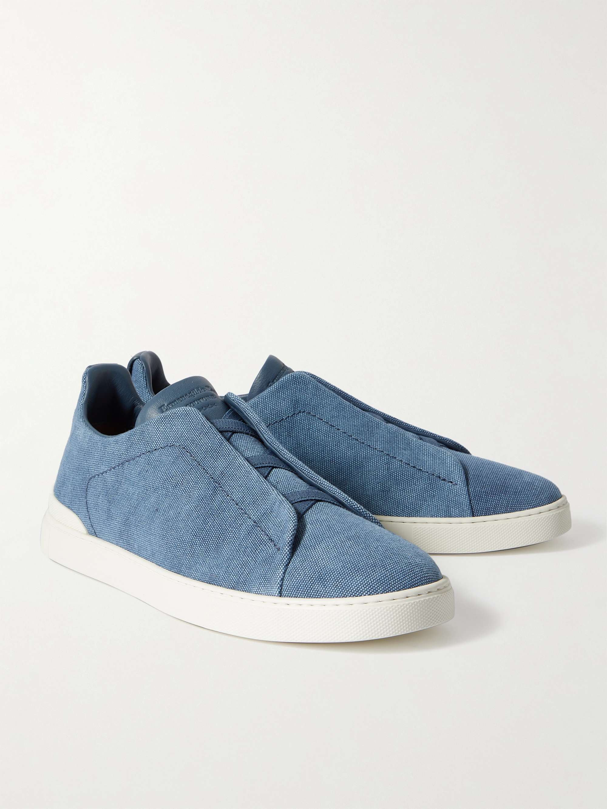 ZEGNA Cotton-Canvas Slip-On Sneakers