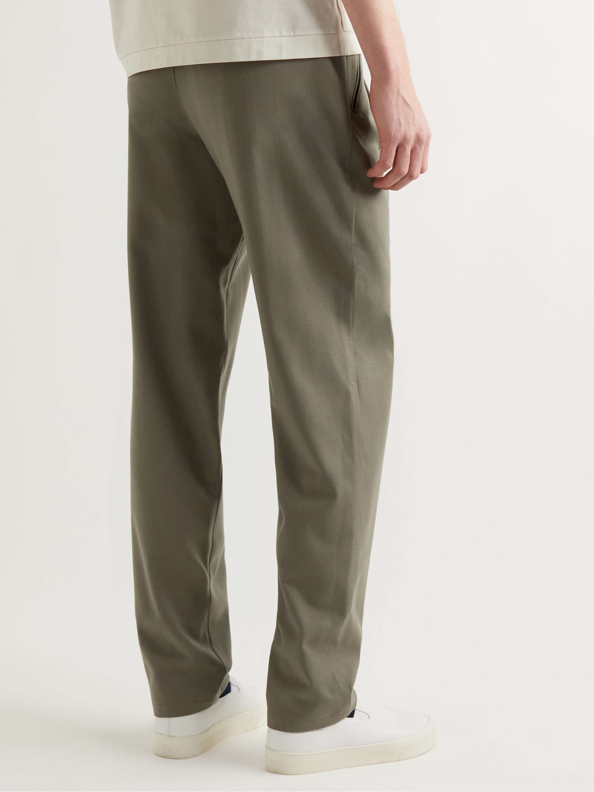 GIORGIO ARMANI Straight-Leg Pleated Wool-Flannel Trousers