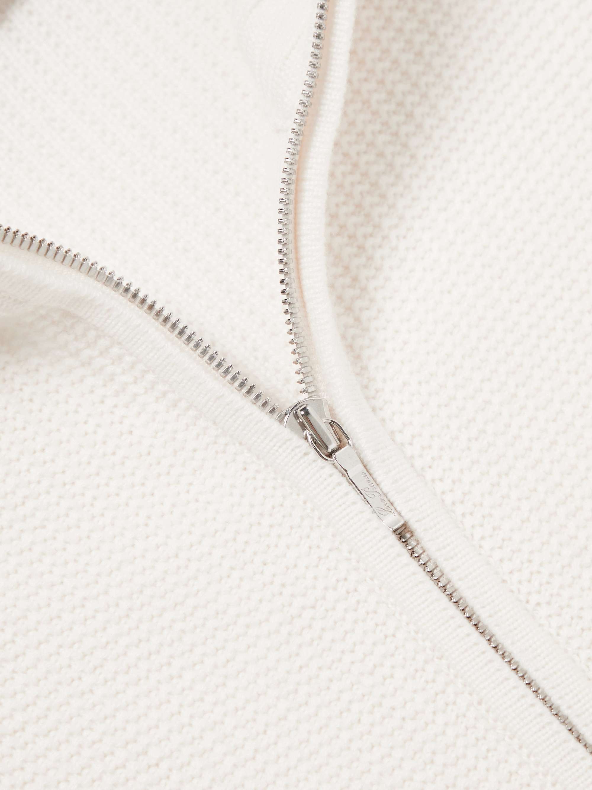 LORO PIANA Ribbed Cashmere Half-Zip Sweater