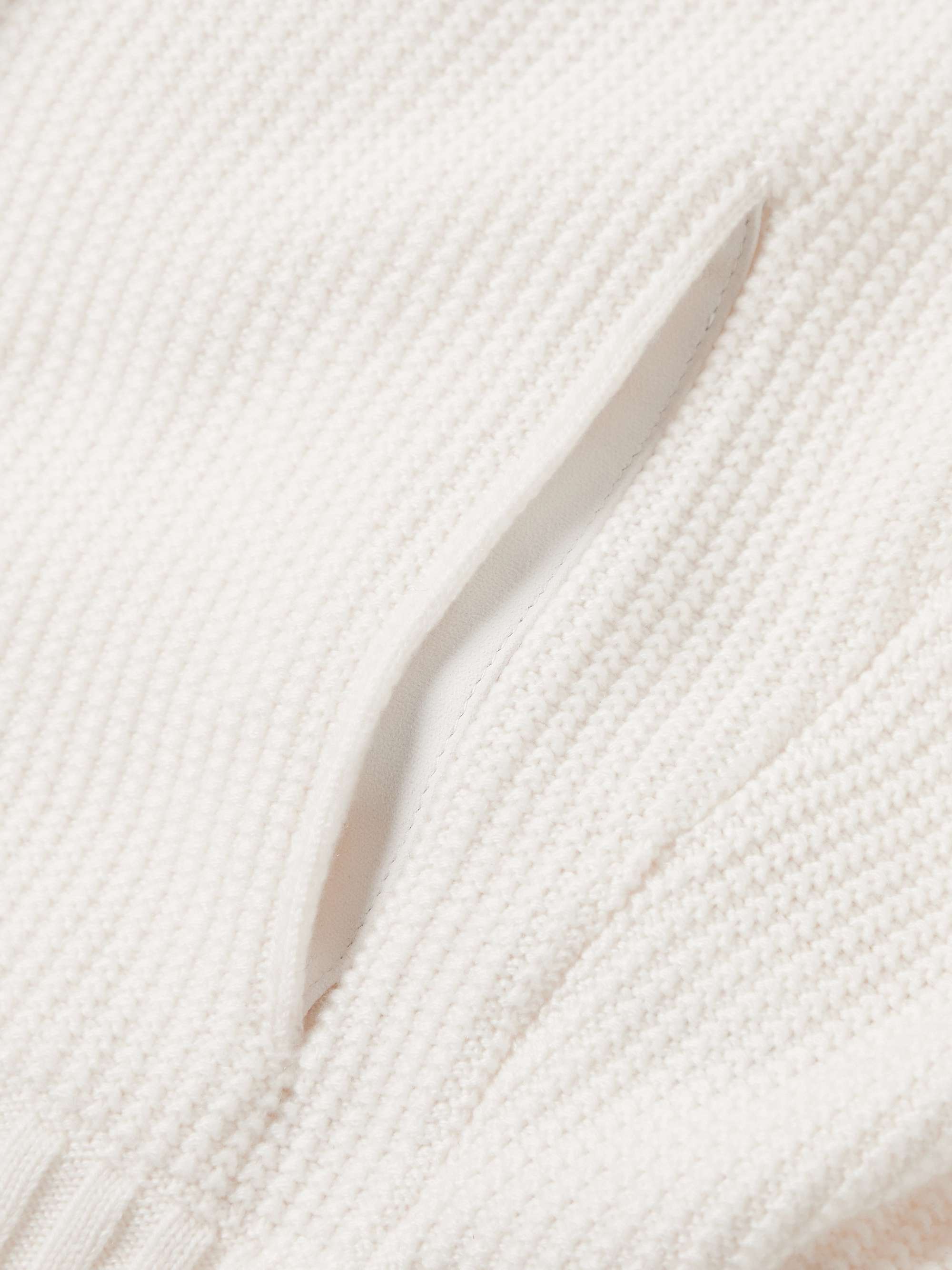 LORO PIANA Ribbed Cashmere Half-Zip Sweater