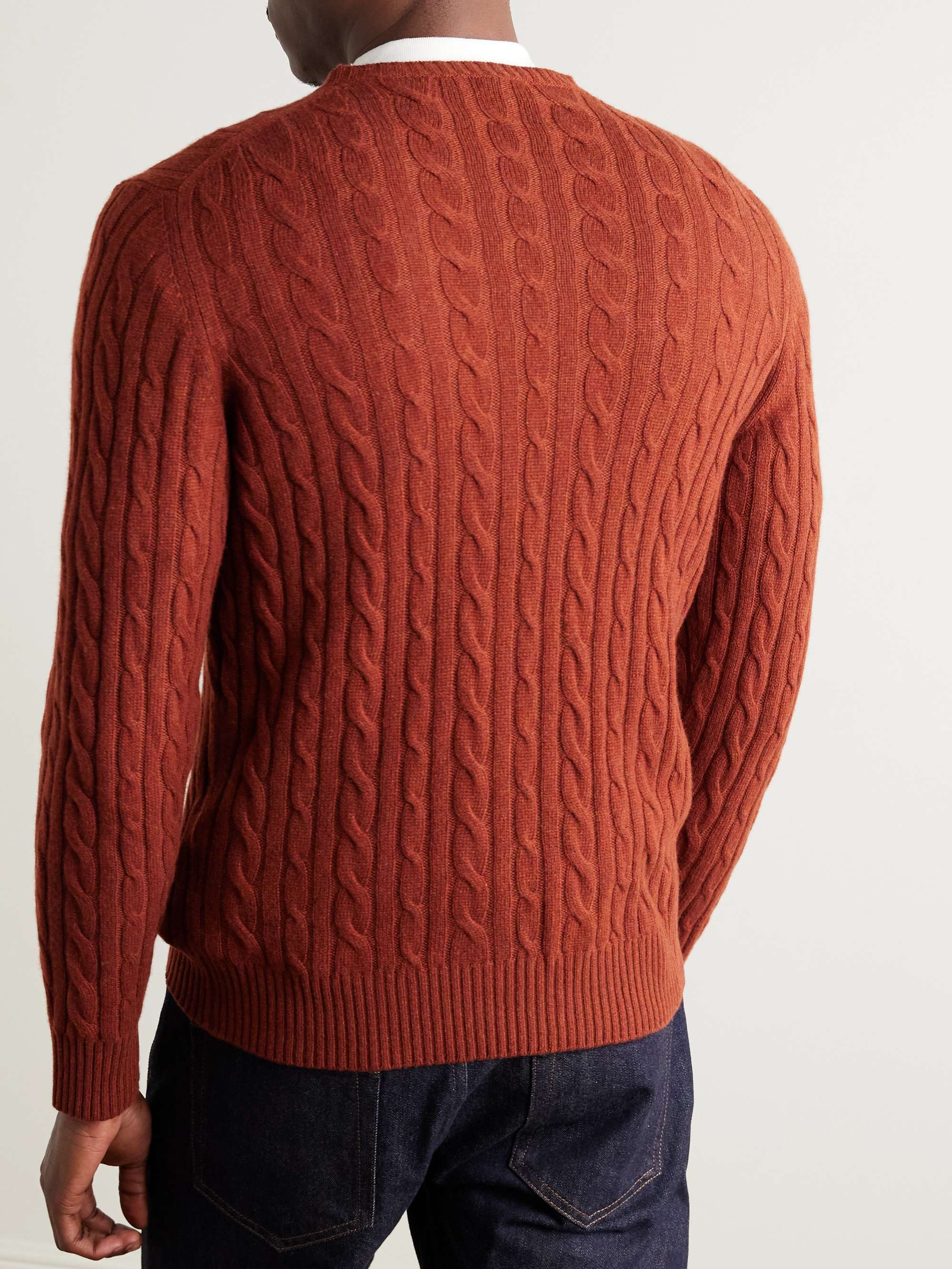 LORO PIANA Cable-Knit Baby Cashmere Sweater