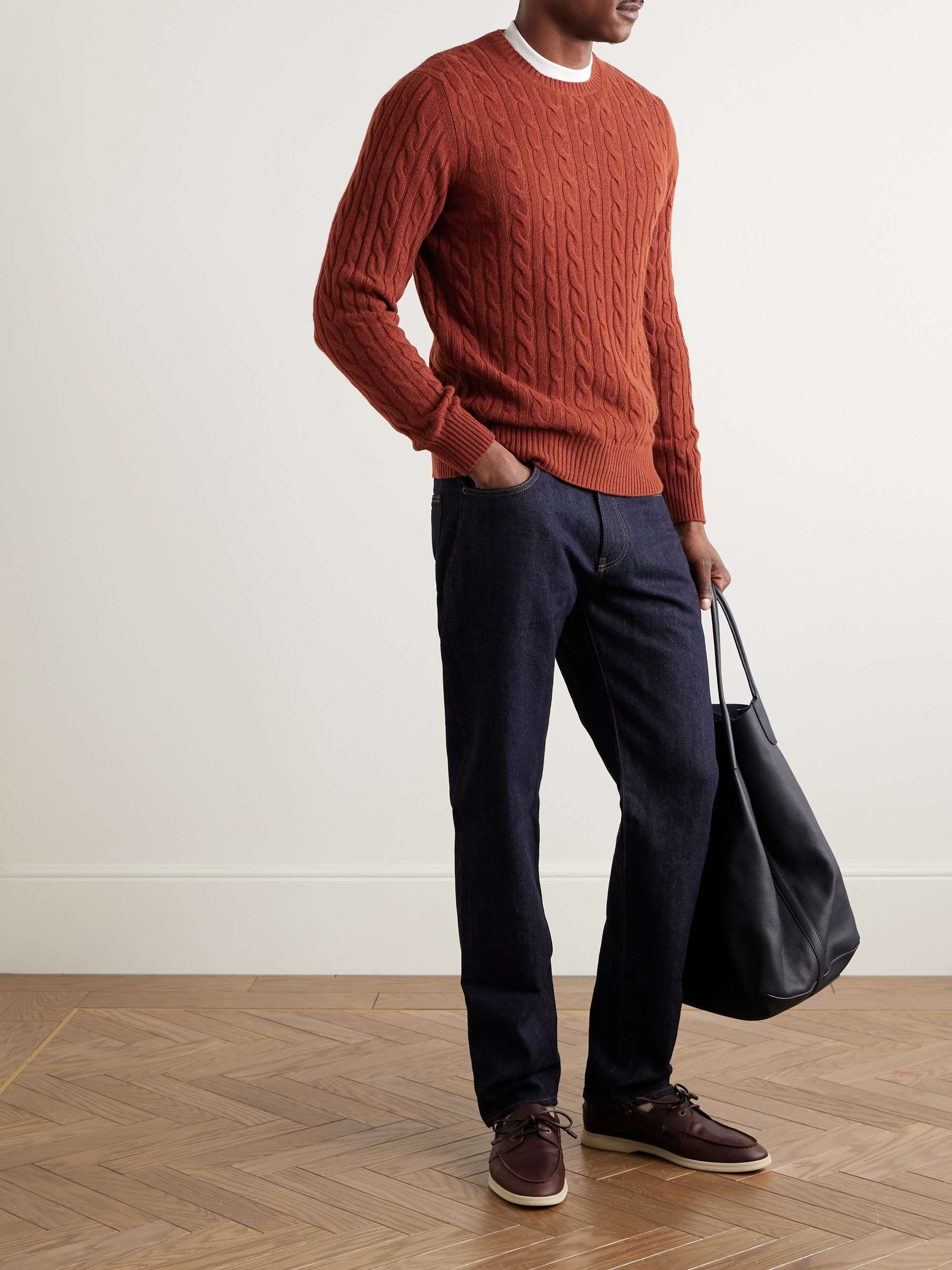 LORO PIANA Cable-Knit Baby Cashmere Sweater