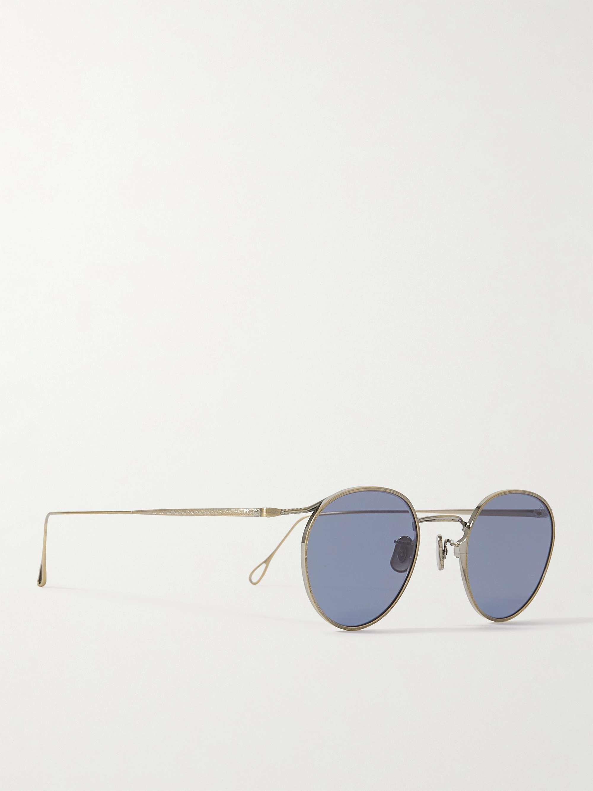 EYEVAN 7285 Round-Frame Titanium Sunglasses