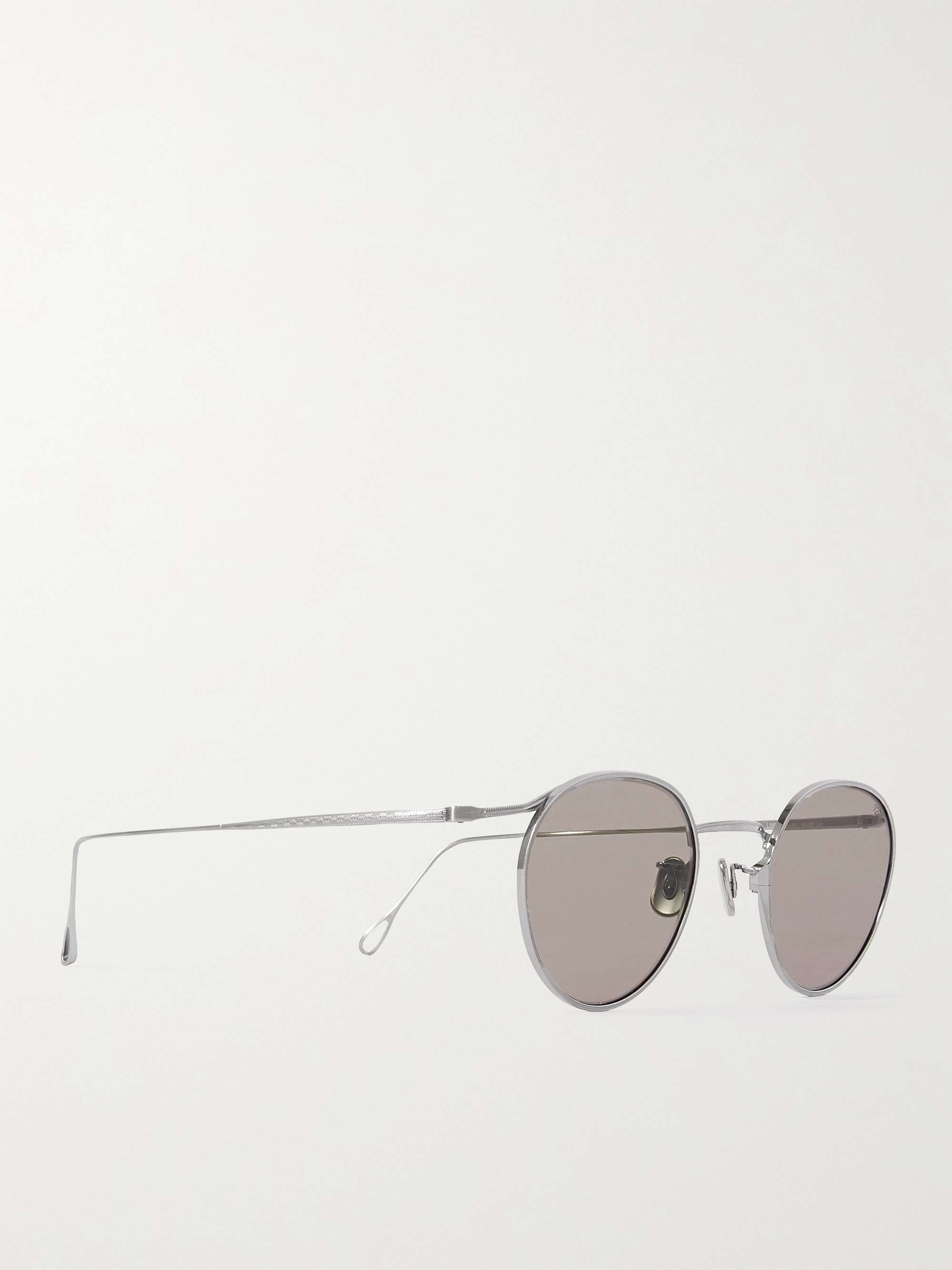 EYEVAN 7285 Round-Frame Titanium Sunglasses