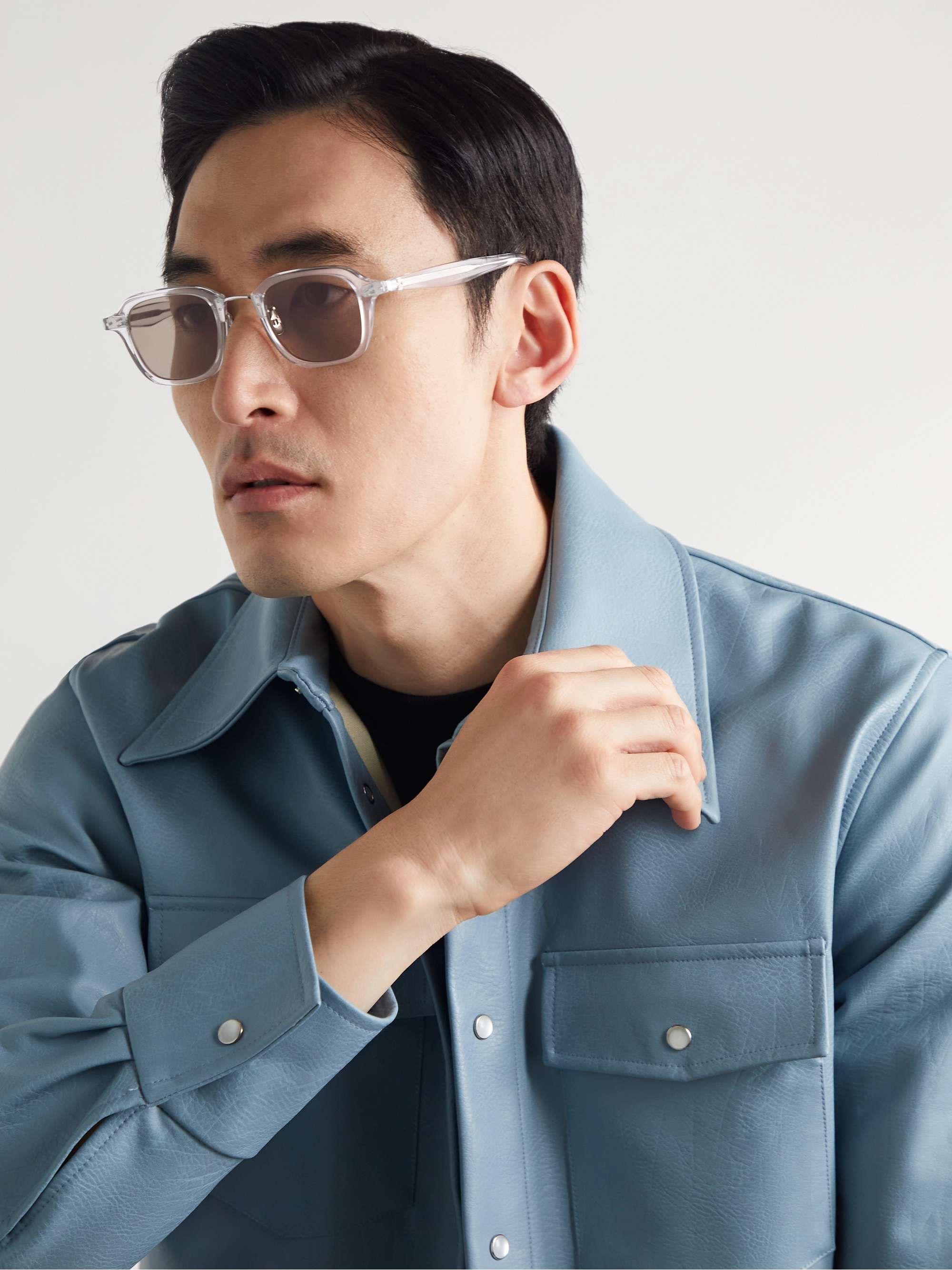 EYEVAN 7285 785 Square-Frame Acetate and Titanium Sunglasses