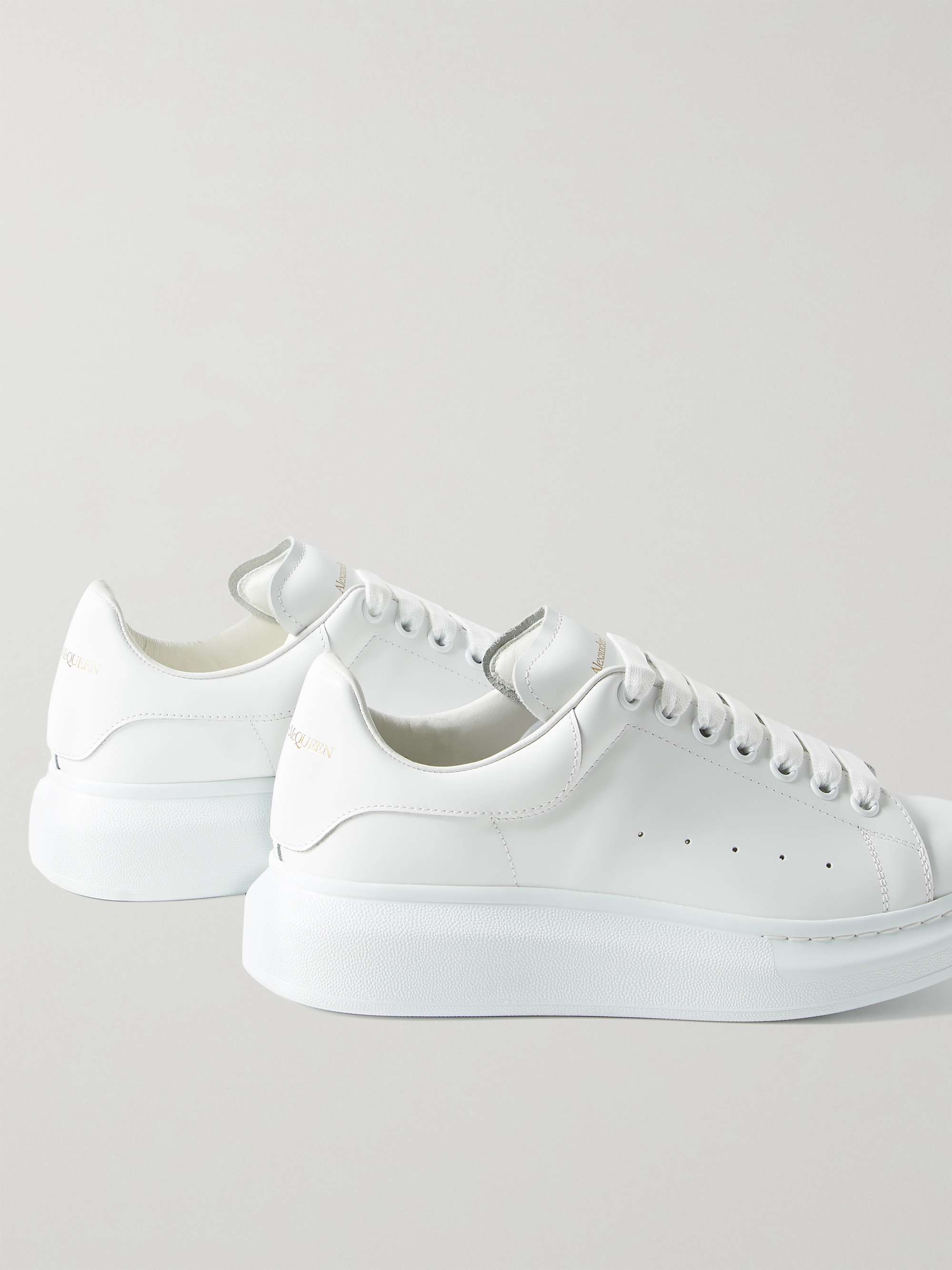 ALEXANDER MCQUEEN Exaggerated-Sole Leather Sneakers