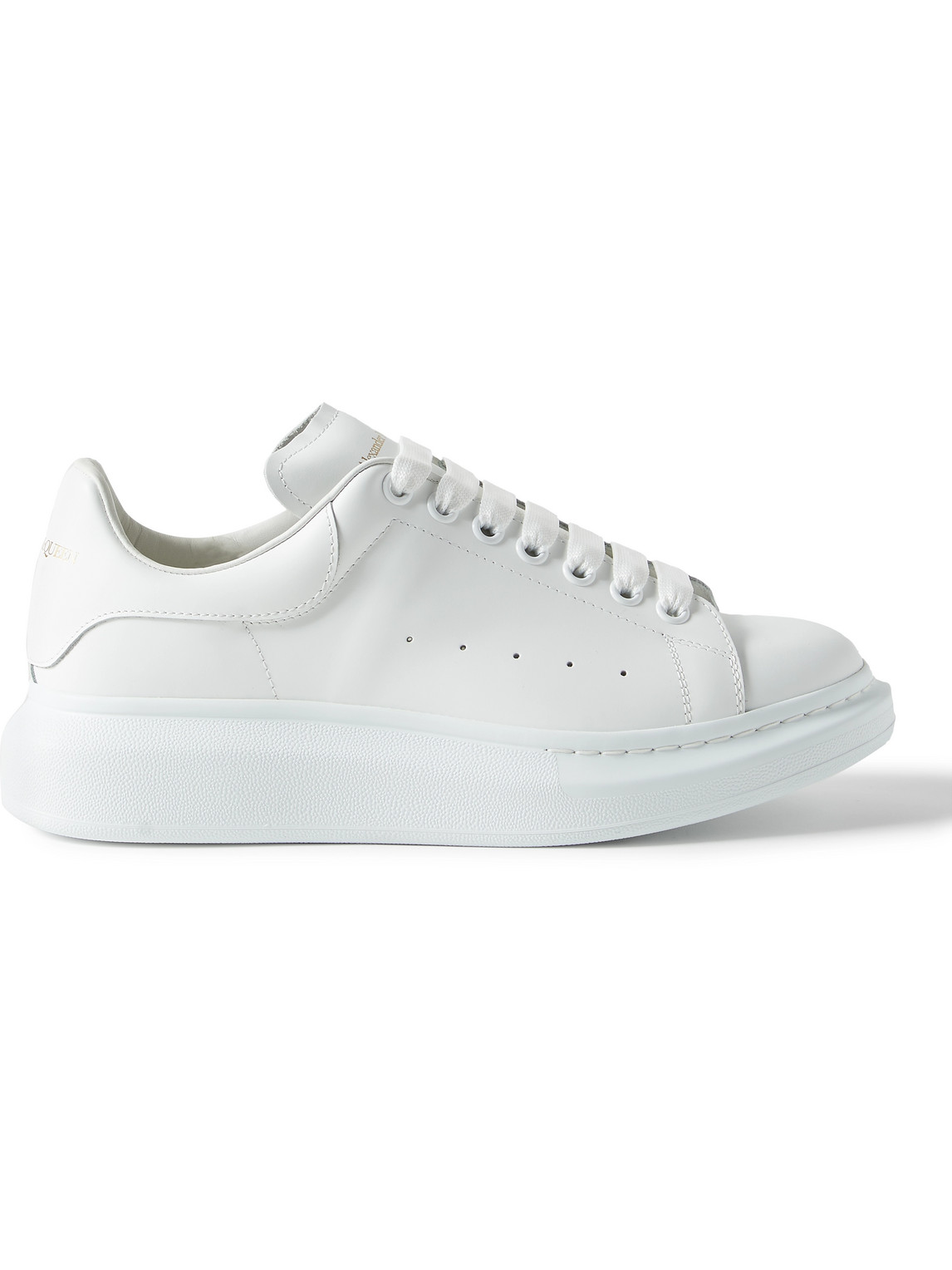 Alexander Mcqueen Exaggerated-sole Leather Sneakers In White