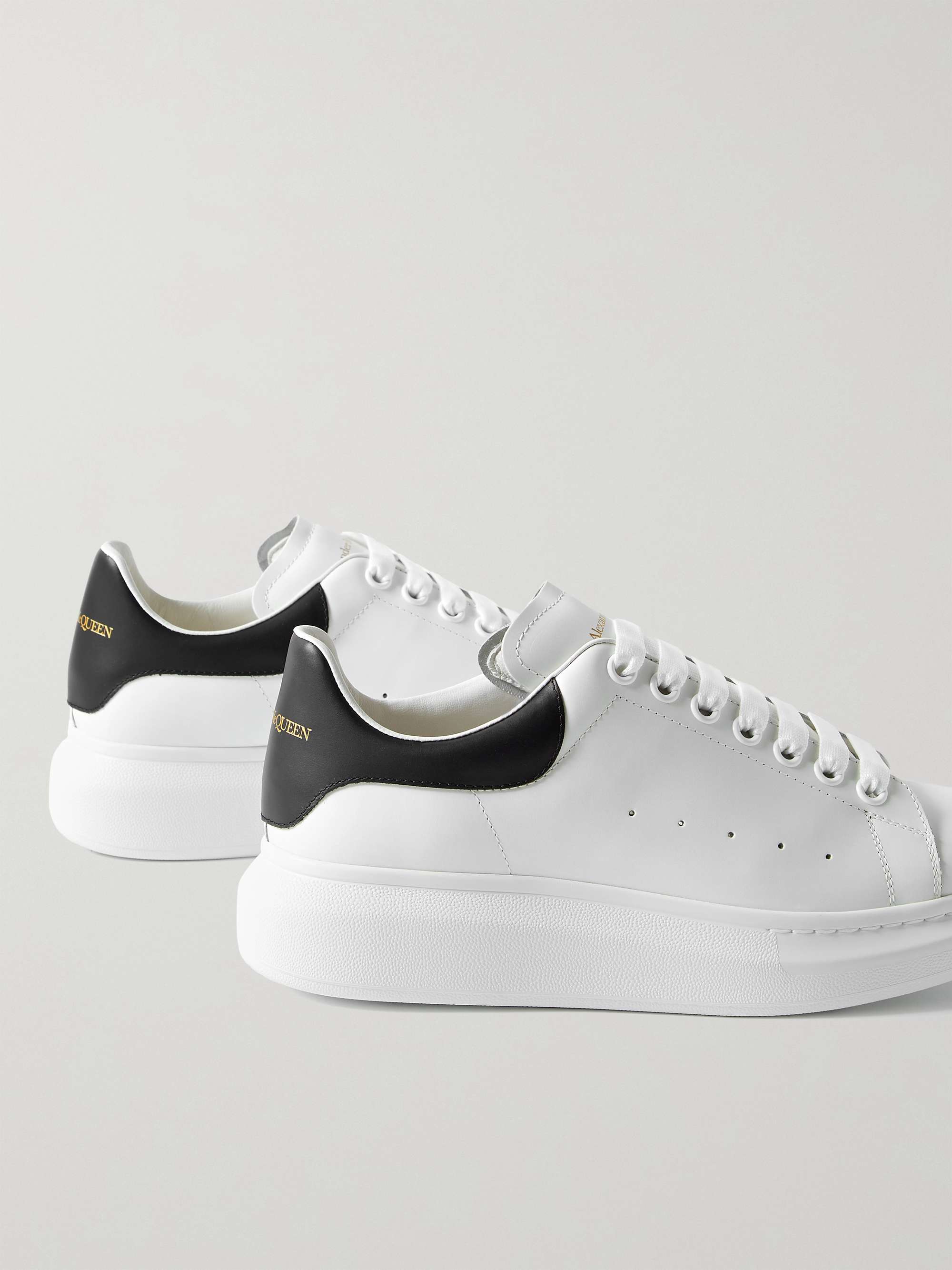 ALEXANDER MCQUEEN Exaggerated-Sole Leather Sneakers
