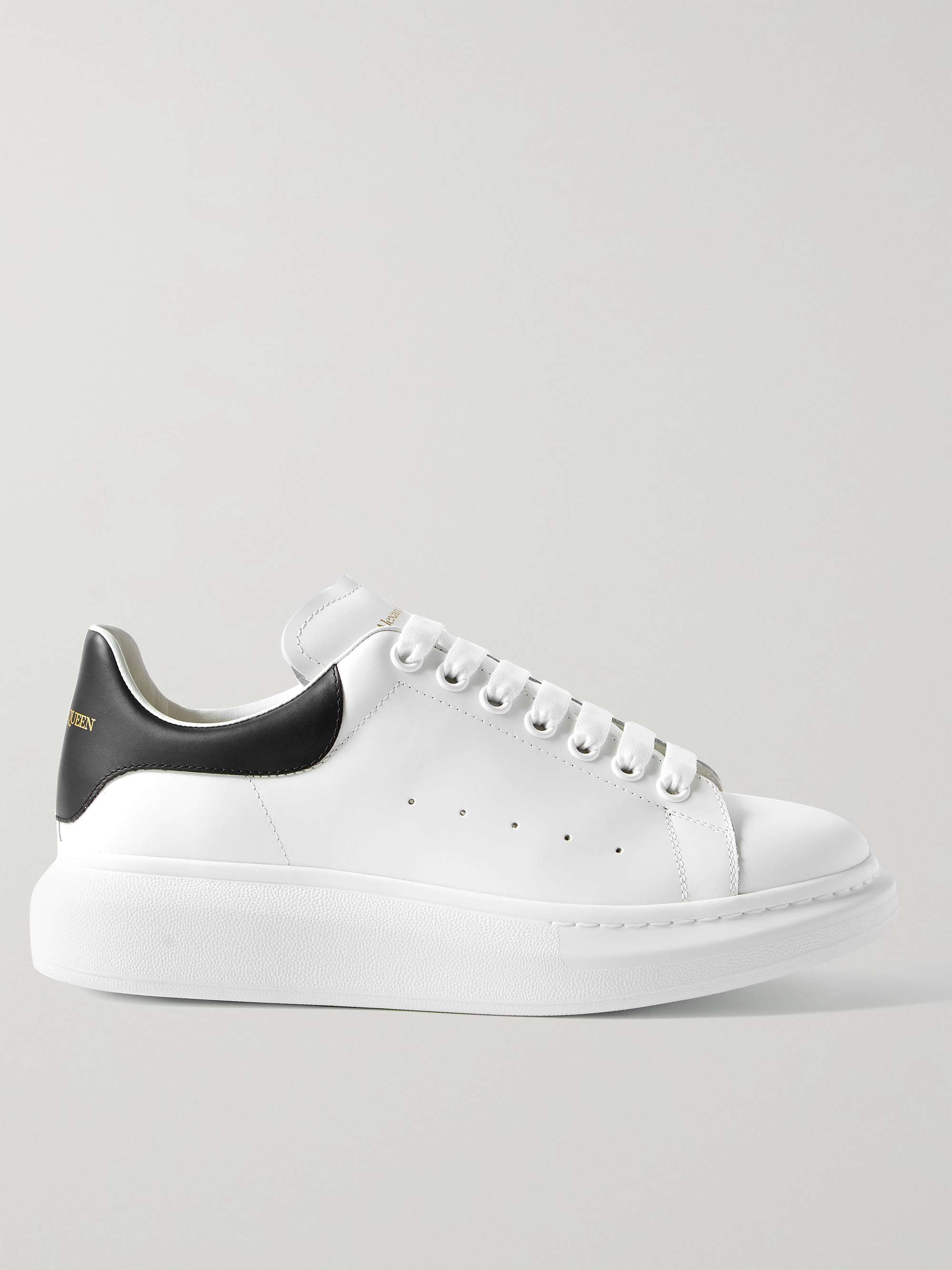Diligence bandage light's White Exaggerated-Sole Leather Sneakers | ALEXANDER MCQUEEN | MR PORTER