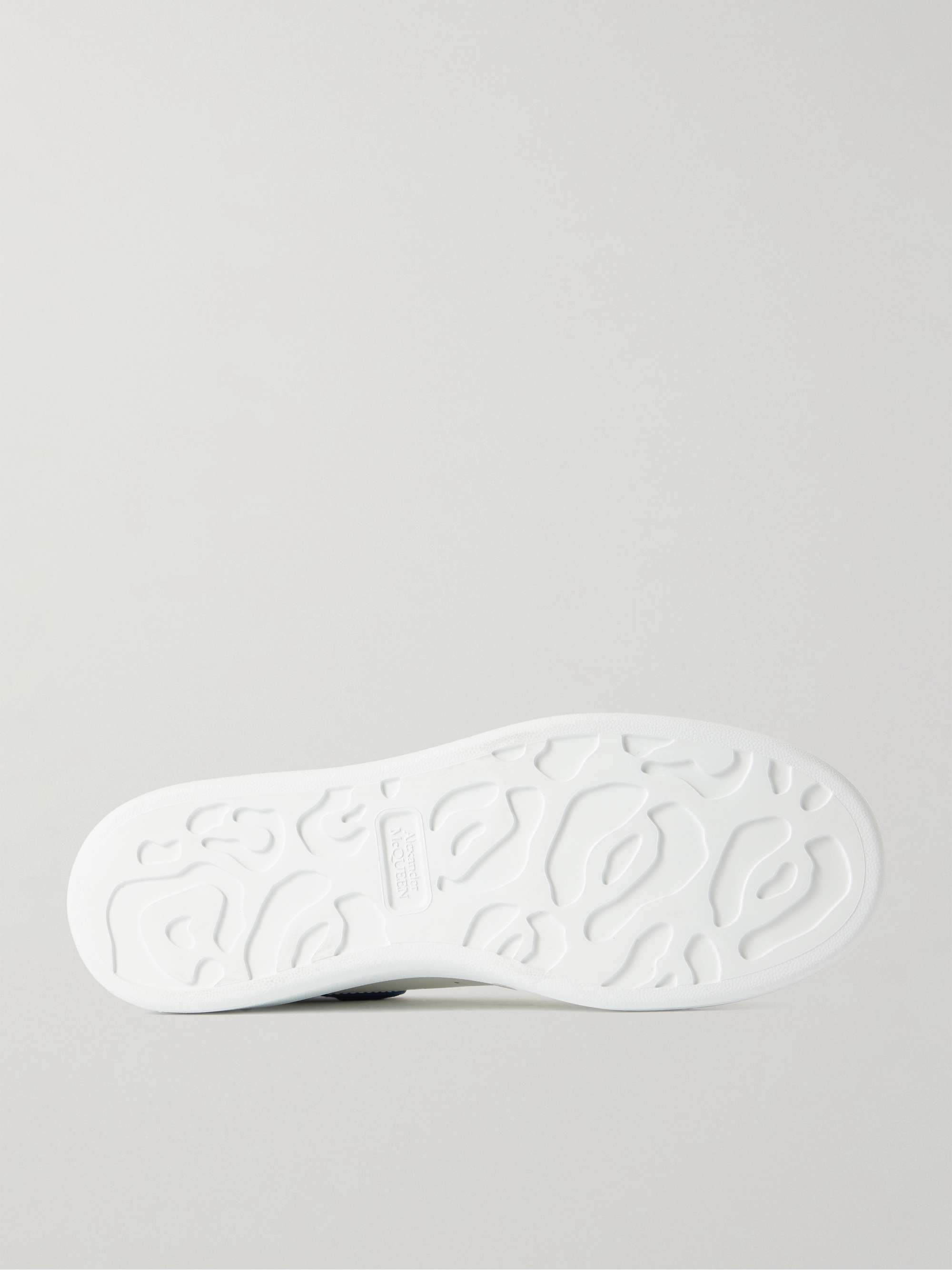 ALEXANDER MCQUEEN Exaggerated-Sole Suede-Trimmed Leather Sneakers