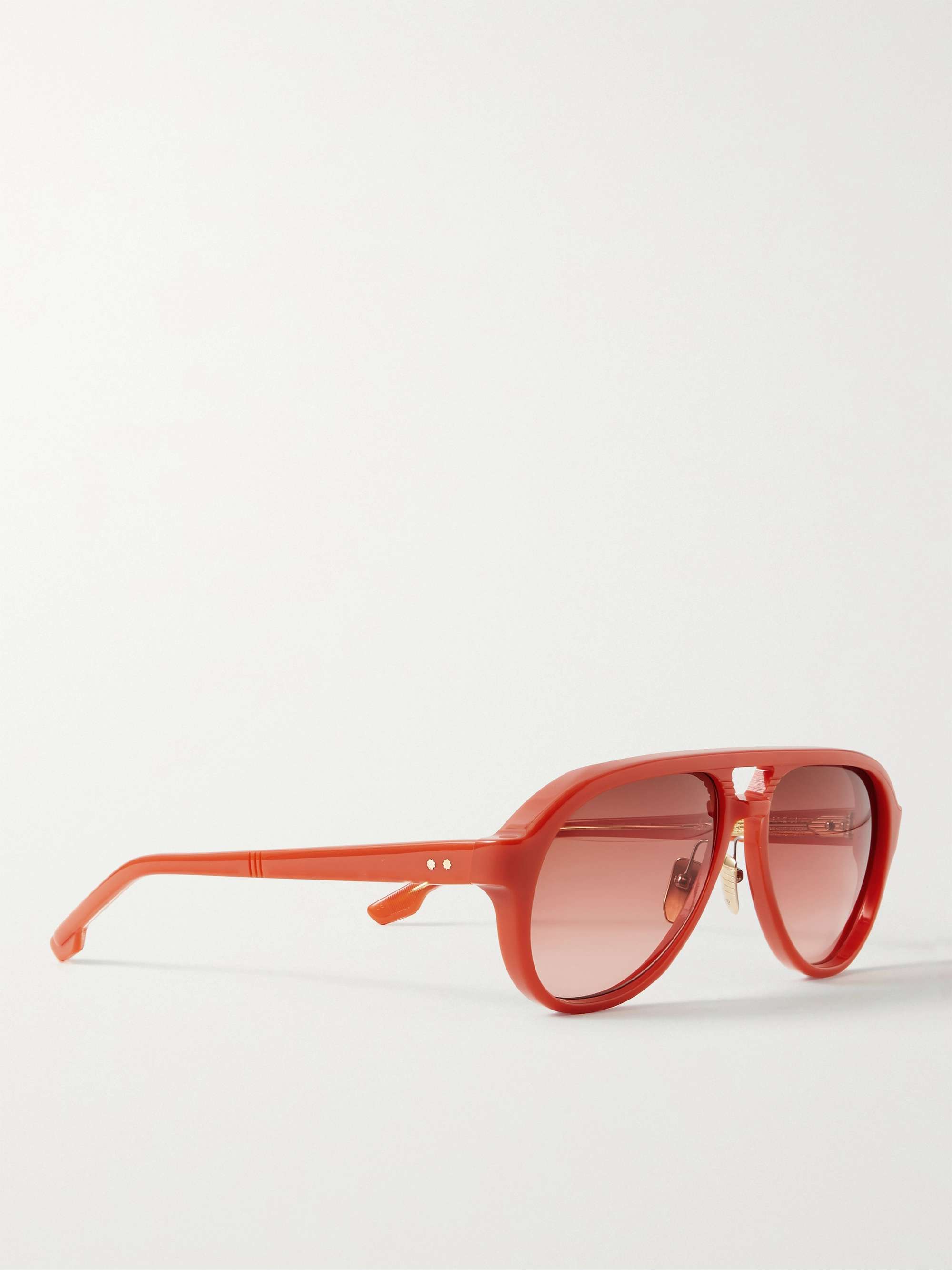 JACQUES MARIE MAGE + George Cortina Aviator-Style Acetate Sunglasses