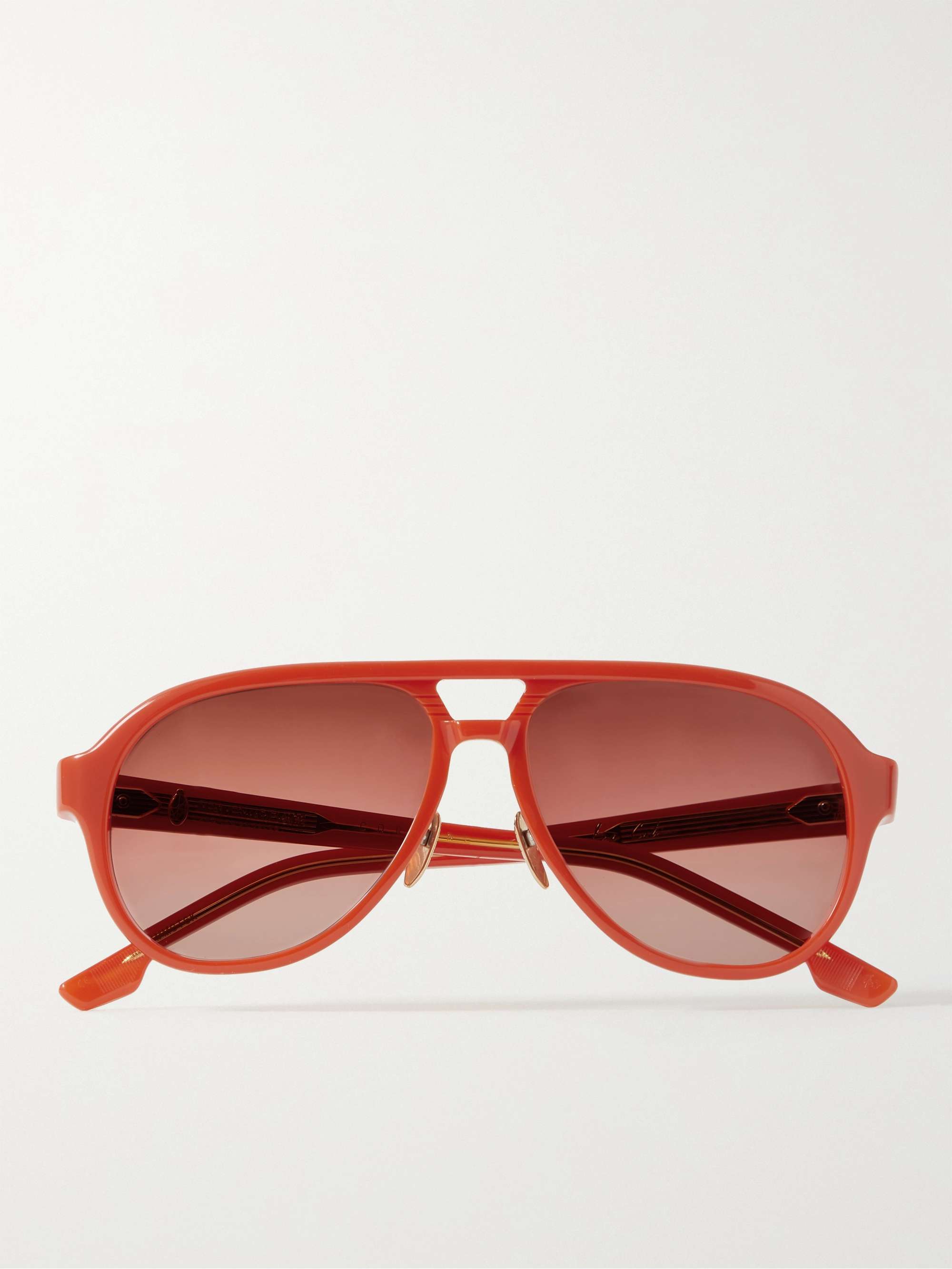 JACQUES MARIE MAGE + George Cortina Aviator-Style Acetate Sunglasses